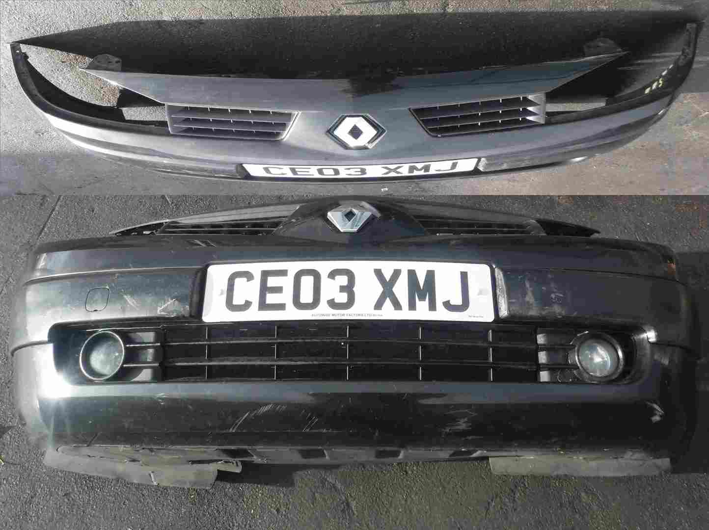 Renault Megane 2002-2008 Front Bumper Black 676