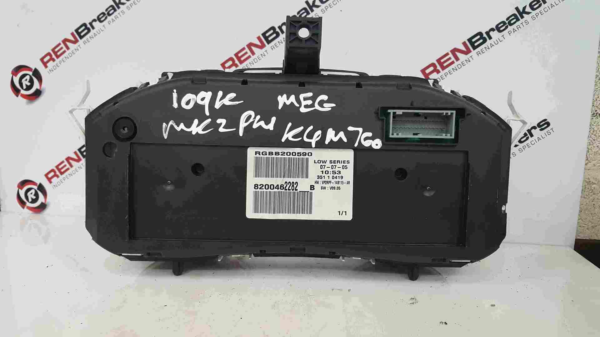 Thumb 3 Renault Megane 2002-2008 Instrument Panel Dials Clocks 109K 8200462282