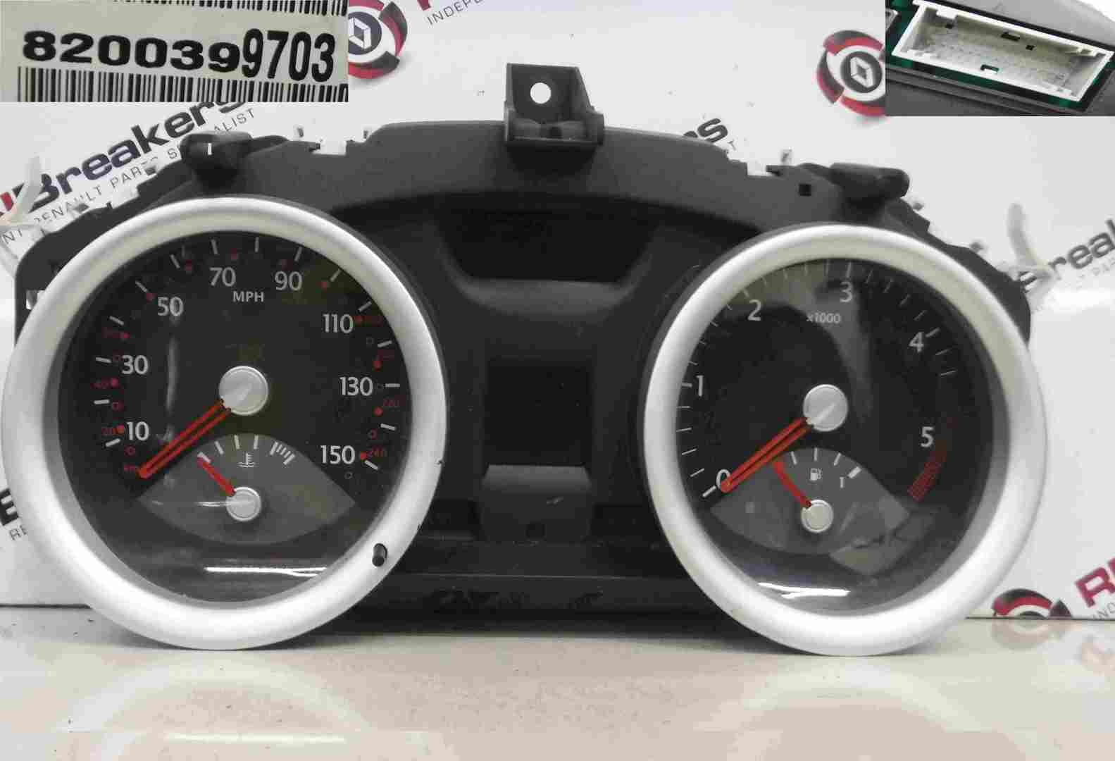 Renault Megane 2002-2008 Instrument Panel Dials Gauges Clocks 107K