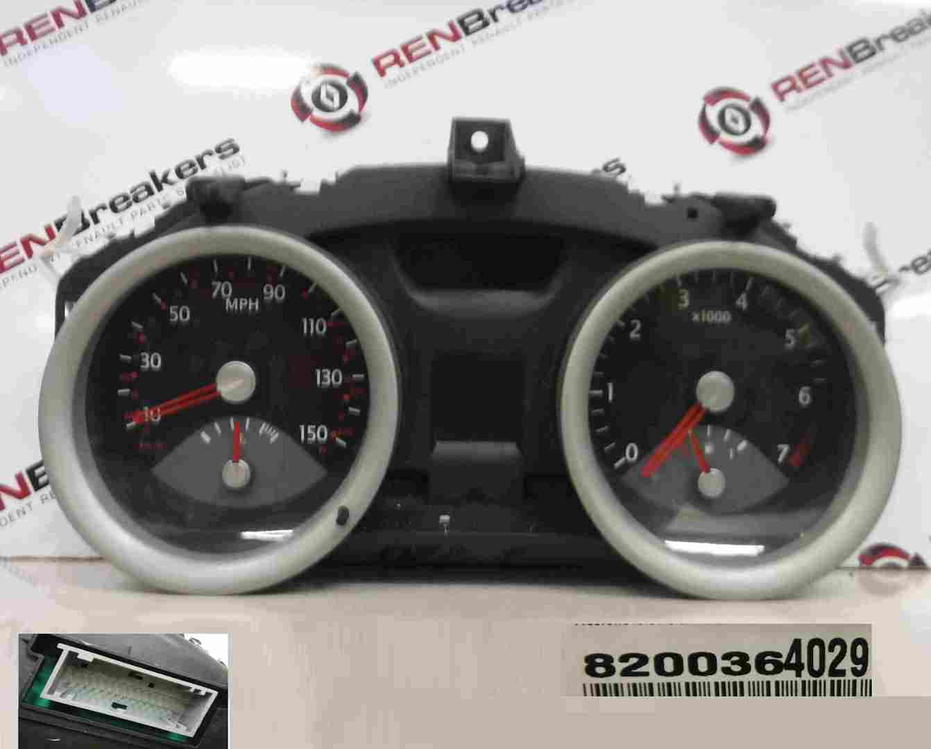 Renault Megane 2002-2008 Instrument Panel Dials Gauges Clocks 125K