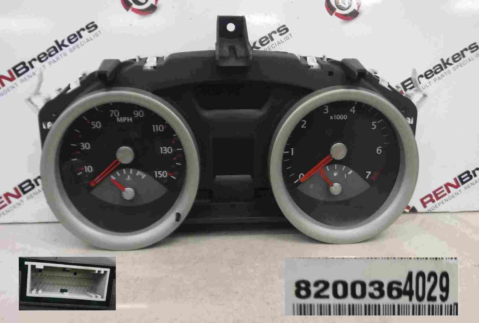 Renault Megane 2002-2008 Instrument Panel Dials Gauges Clocks 67K