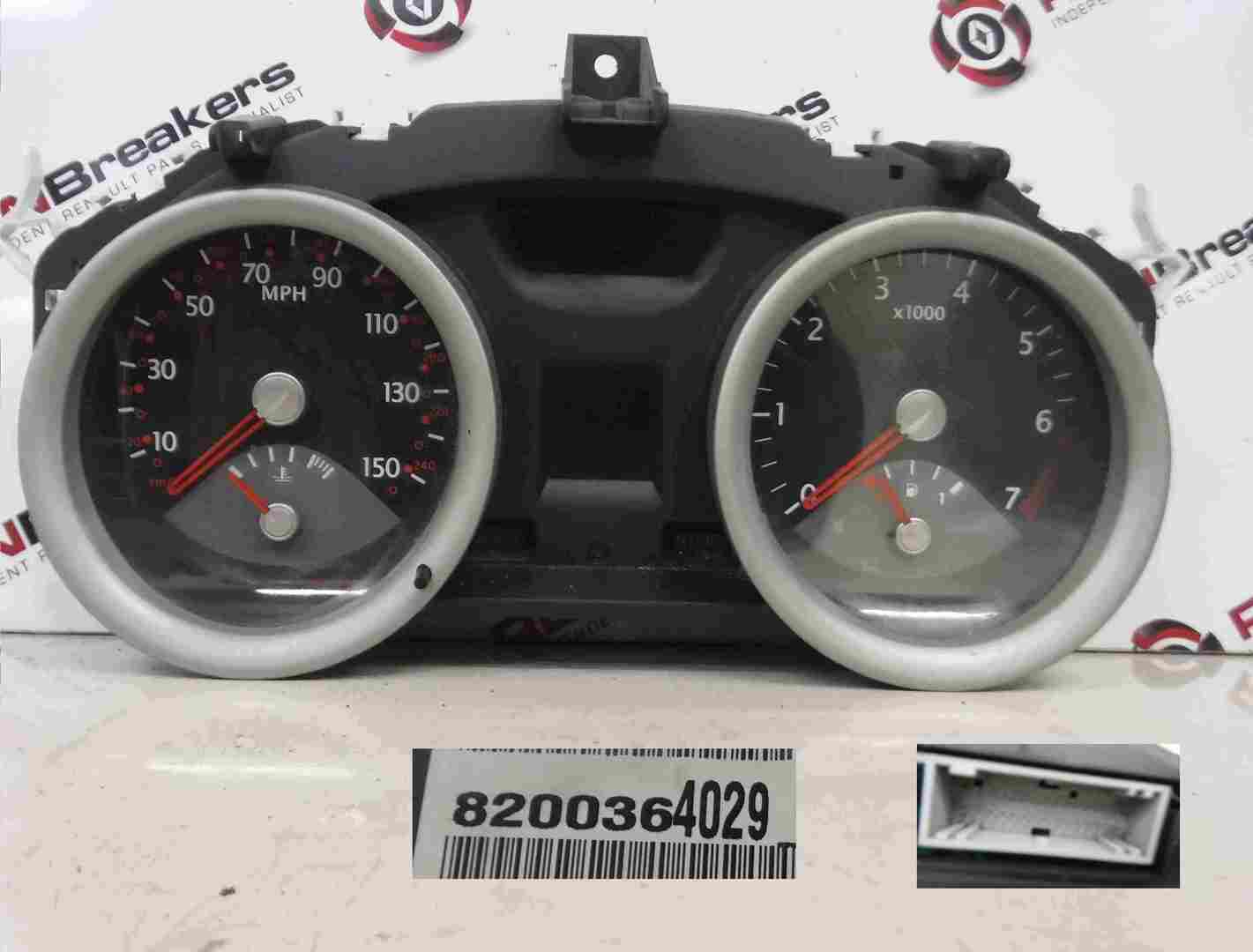 Renault Megane 2002-2008 Instrument Panel Dials Gauges Speedo 133K 8200364029