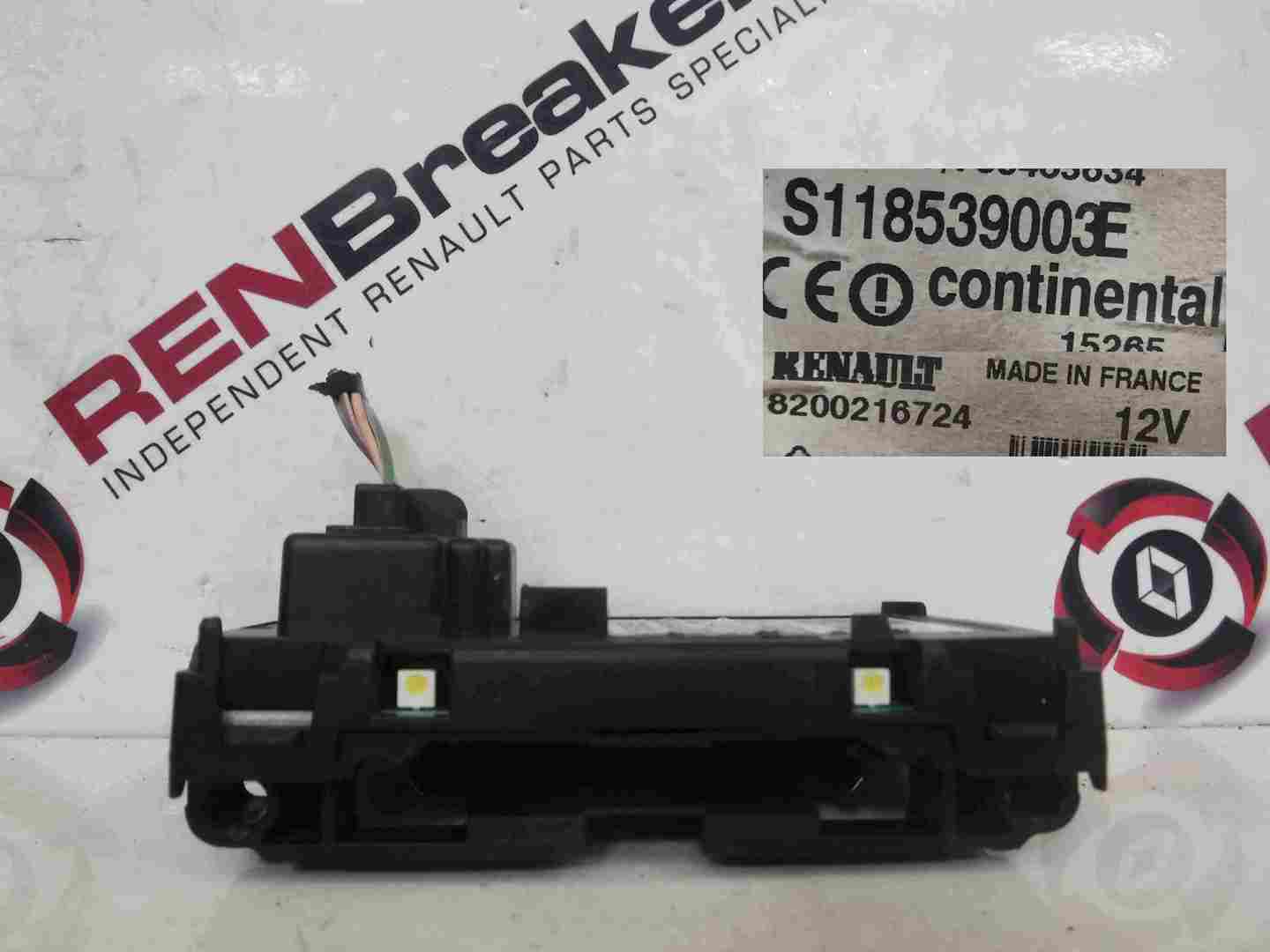 Renault Megane 2002-2008 KEY Card Reader Ignition Slot 8200216724 S118539003e