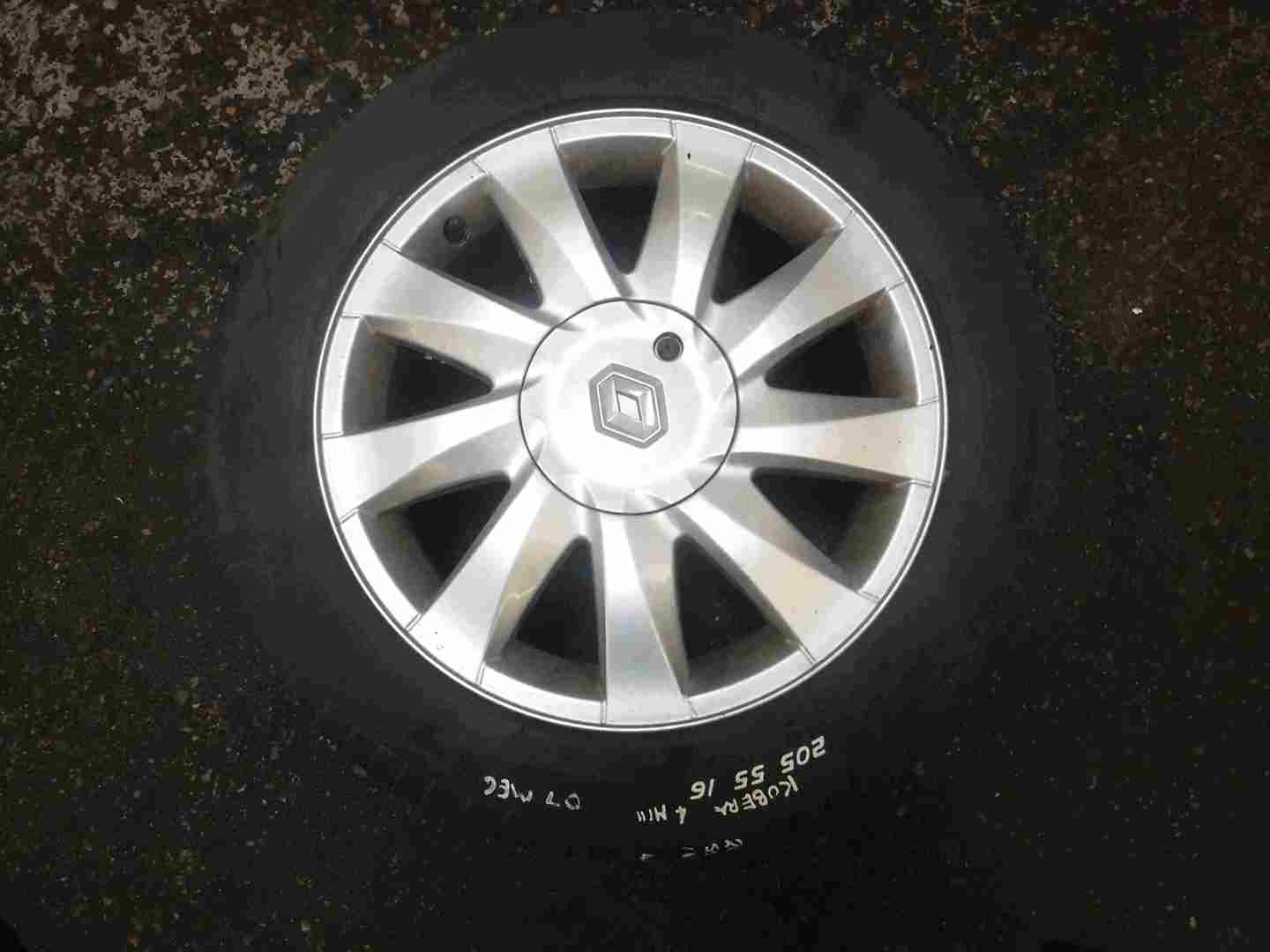 Renault Megane 2002-2008 Kubera Alloy Wheel + Tyre 205 55 16 4mm