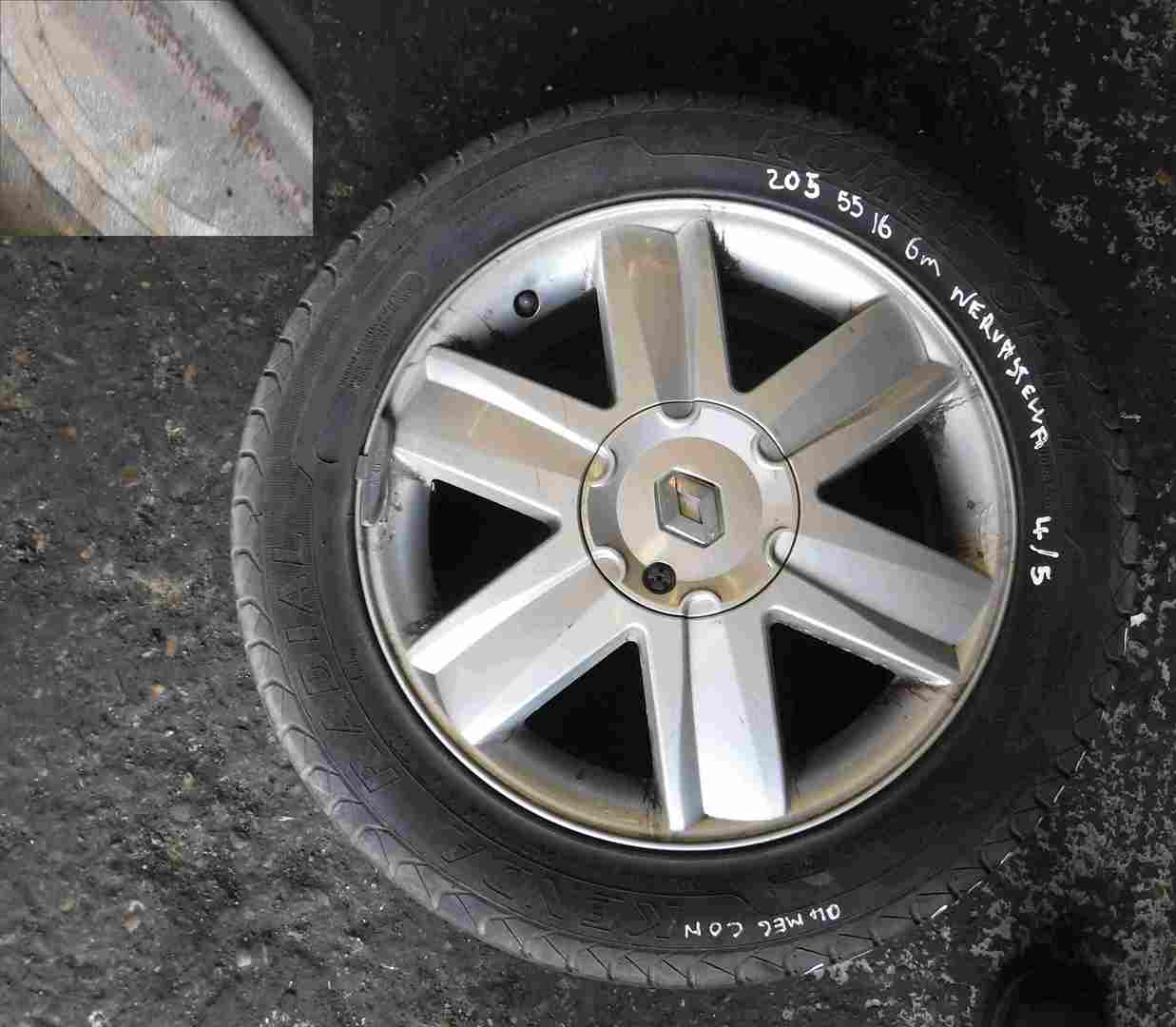 Renault Megane 2002-2008 Nervastella Alloy Wheel + Tyre 205 55 16 6mm