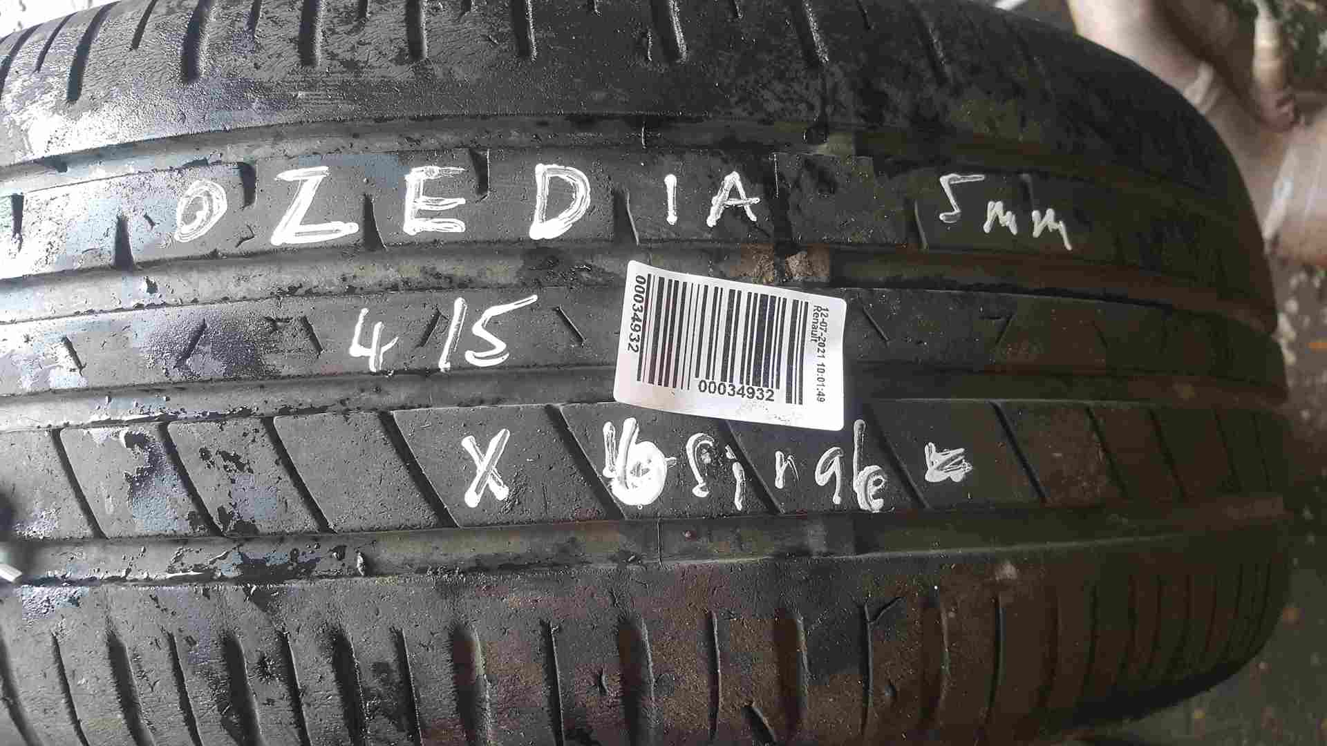 Thumb 2 Renault Megane 2002-2008 Ozedia Alloy Wheel 16inch   Tyre 205 55 16 5mm Tread 4/5