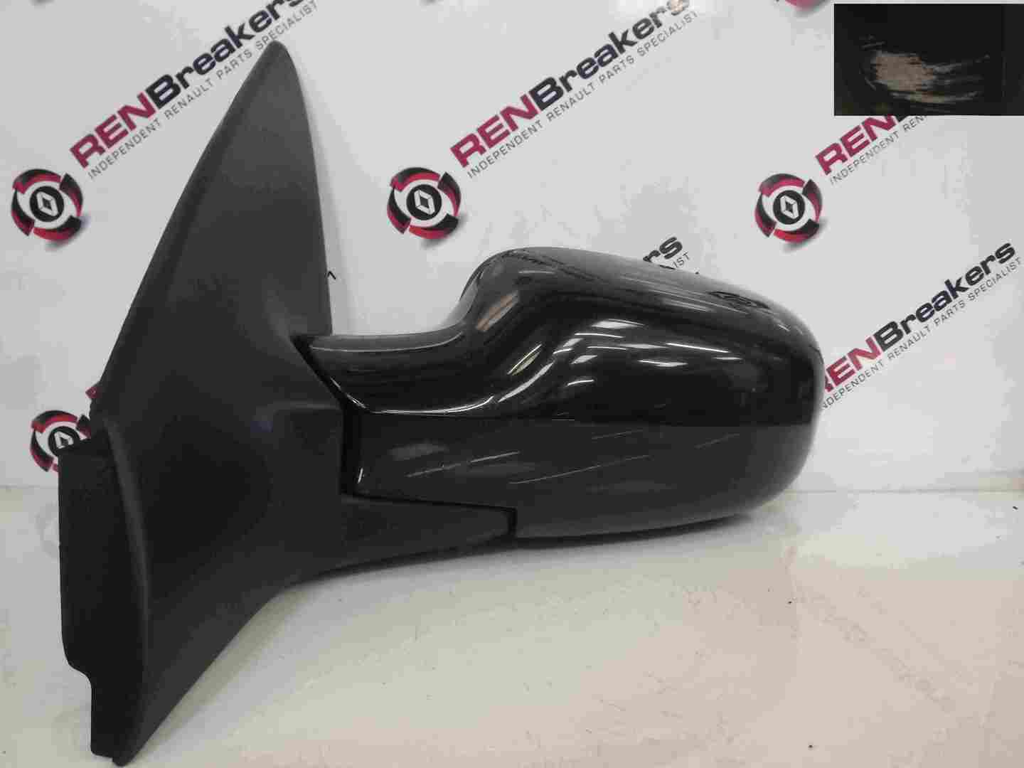 Renault Megane 2002-2008 Passenger NS Wing Mirror Black 676