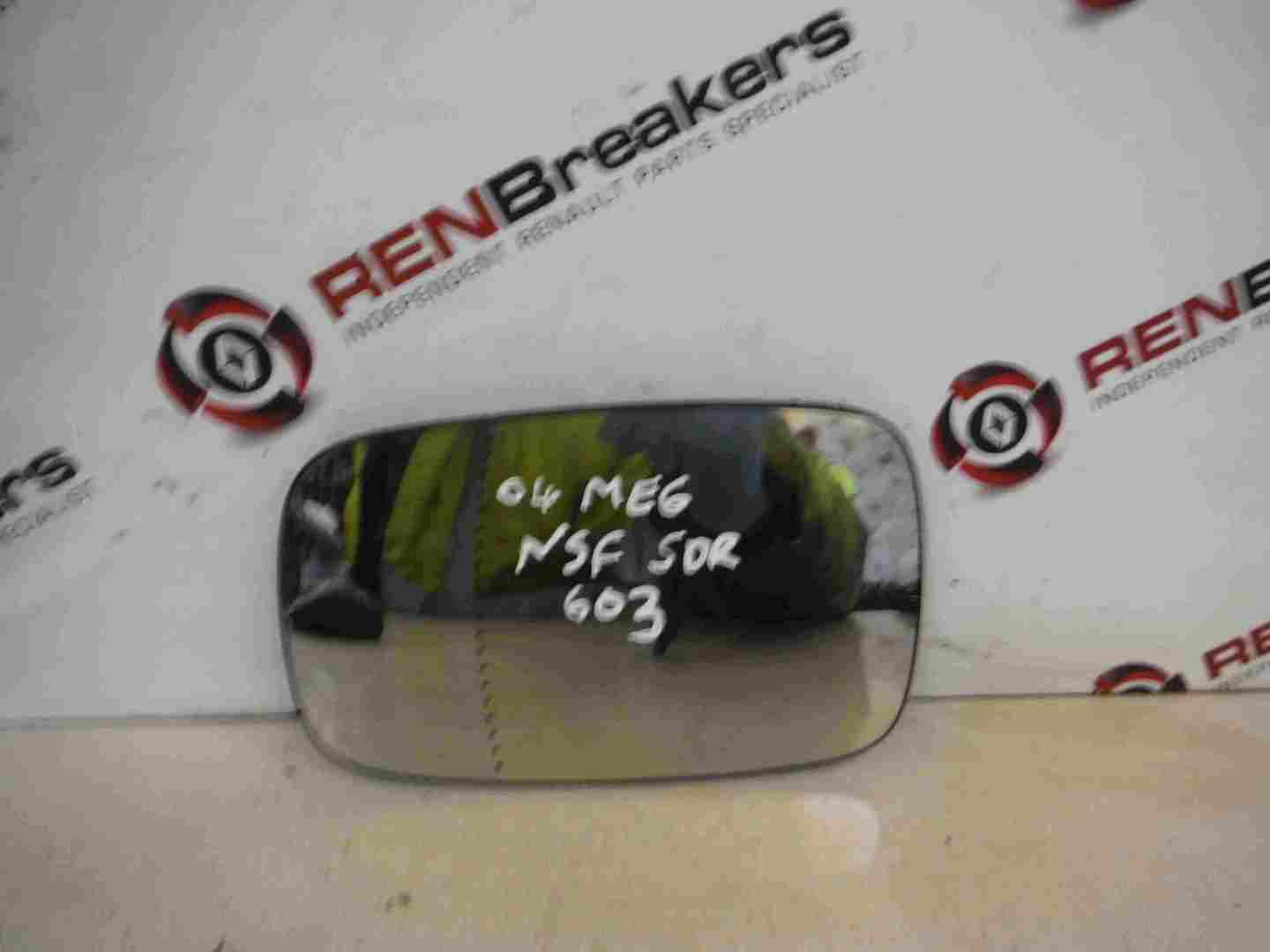 Renault Megane 2002-2008 Passenger NS Wing Mirror Glass