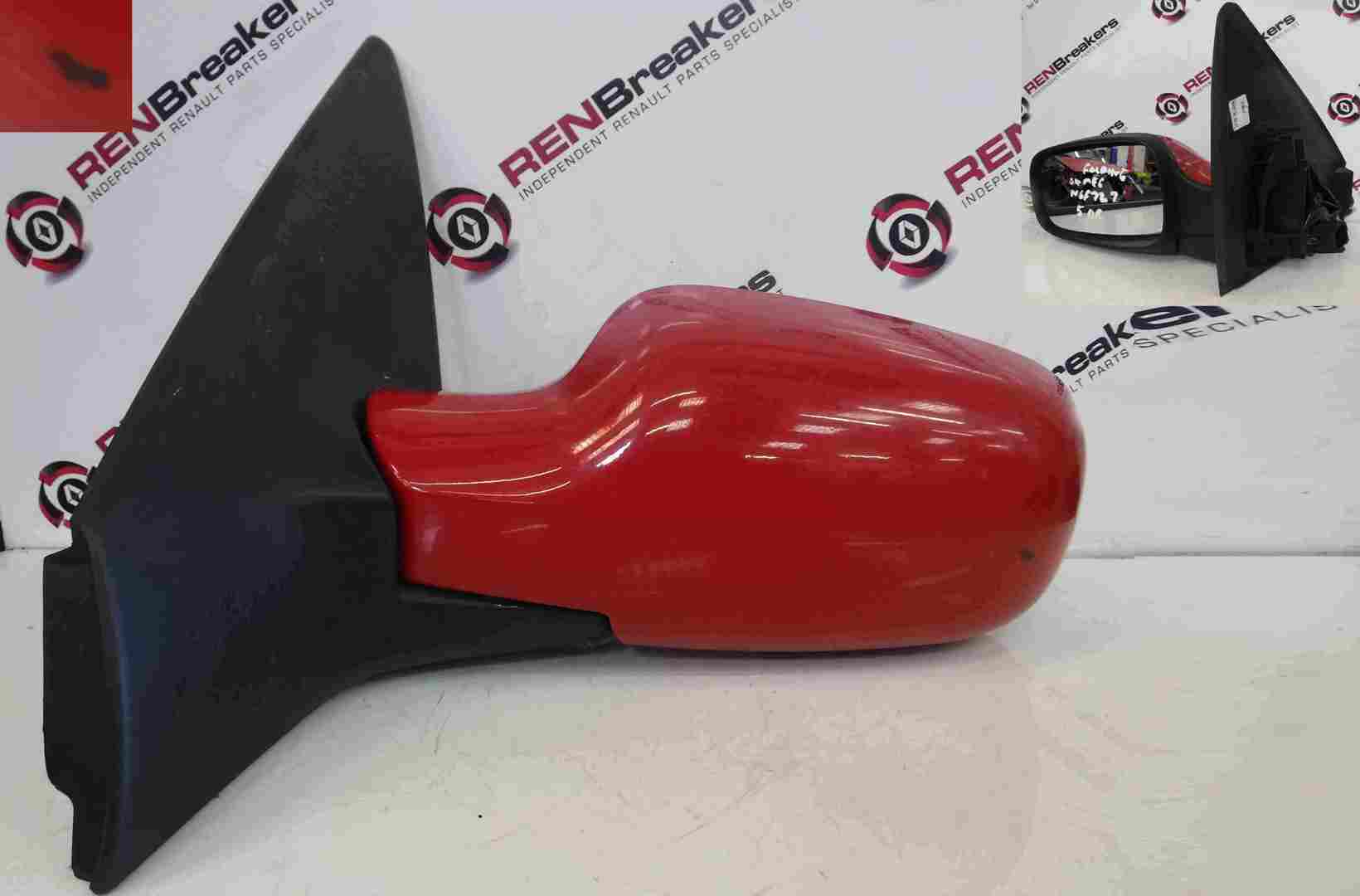 Renault Megane 2002-2008 Passenger NS Wing Mirror Red 727 Folding