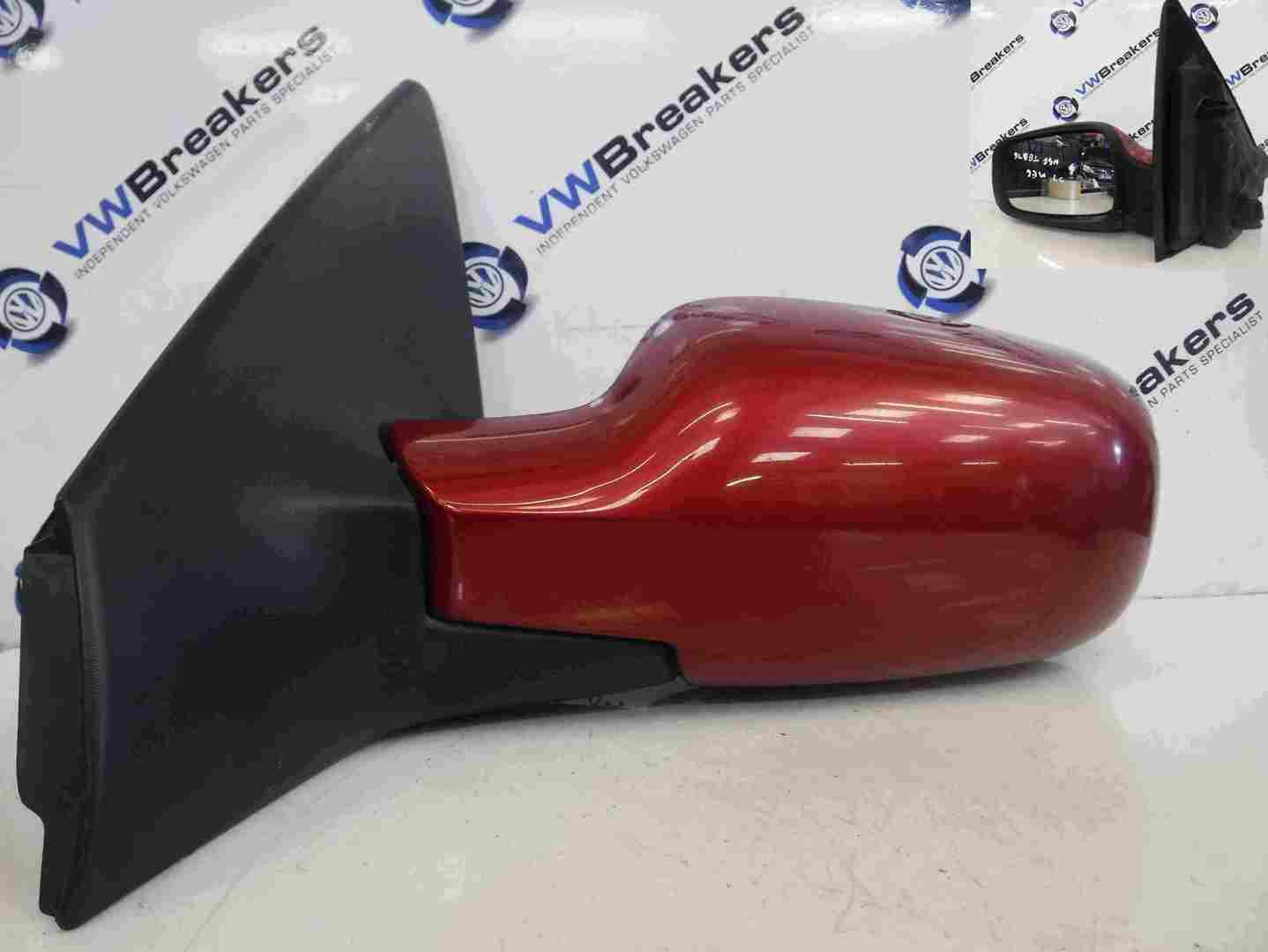 Renault Megane 2002-2008 Passenger NS Wing Mirror Red TEB76