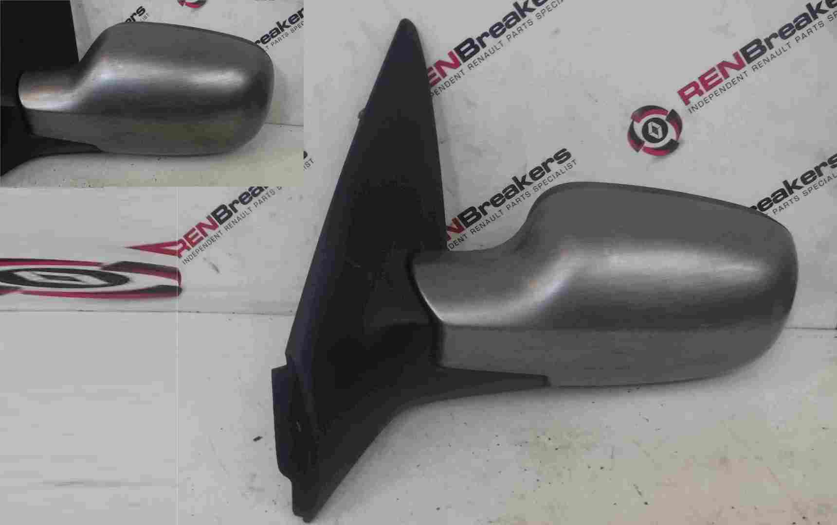 Renault Megane 2002-2008 Passenger NS Wing Mirror Silver Brush Effect