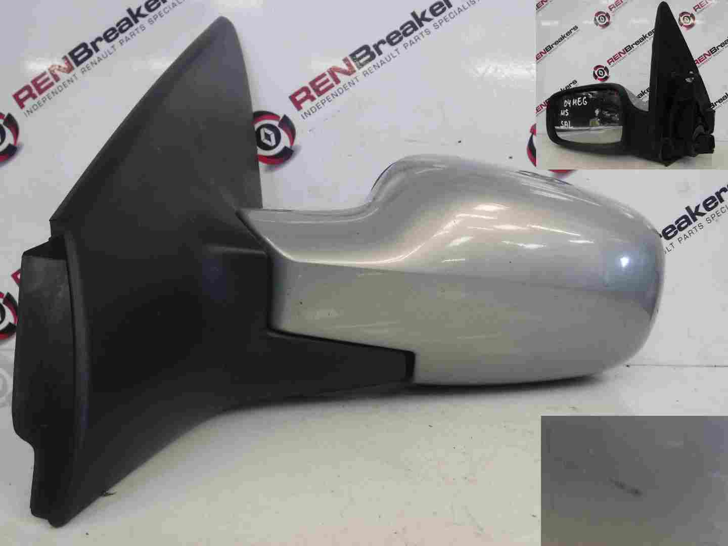 Renault Megane 2002-2008 Passenger NS Wing Mirror Silver TEA19
