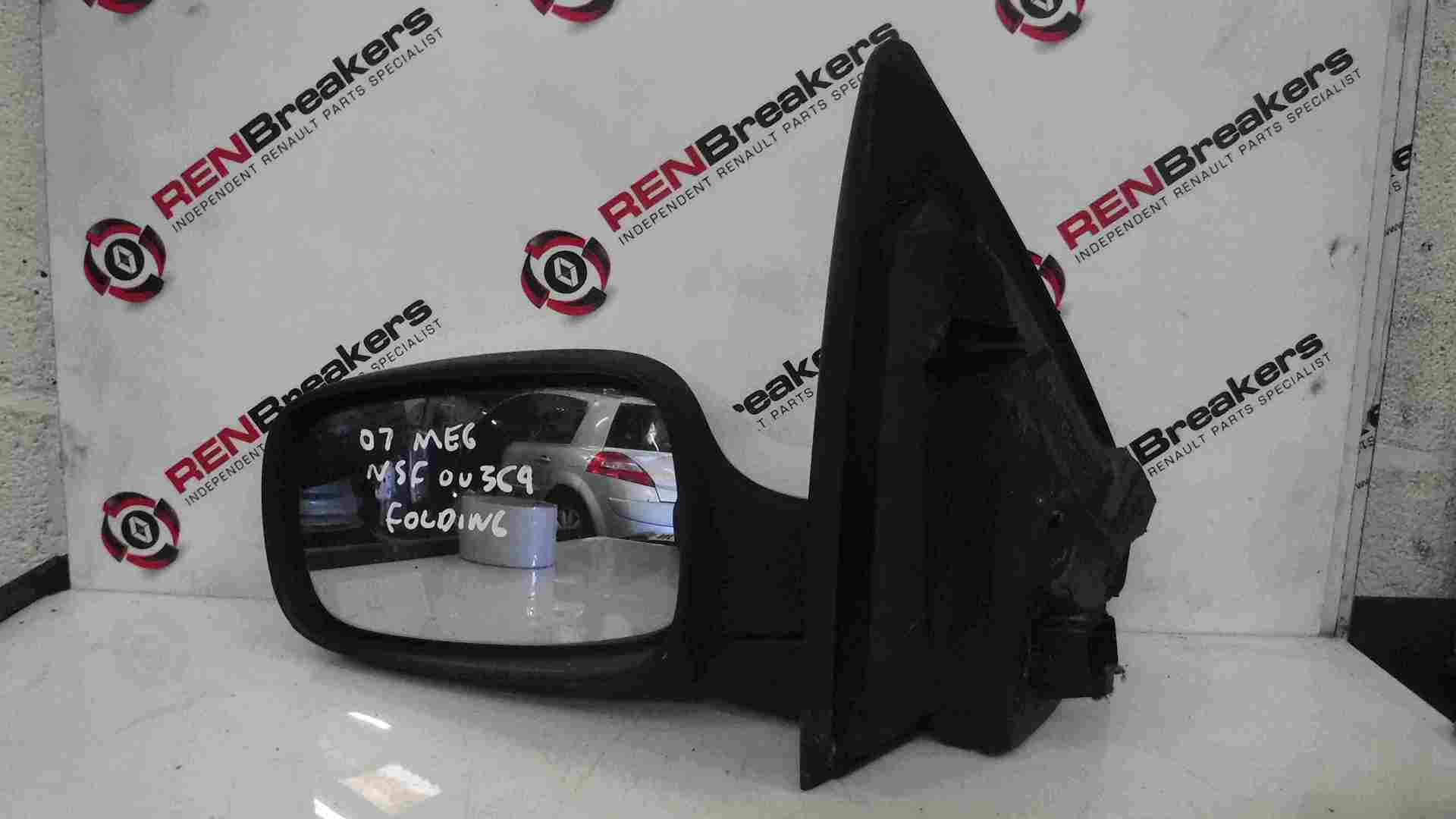 Renault Megane 2002-2008 Passenger NS Wing Mirror White OV369 Folding