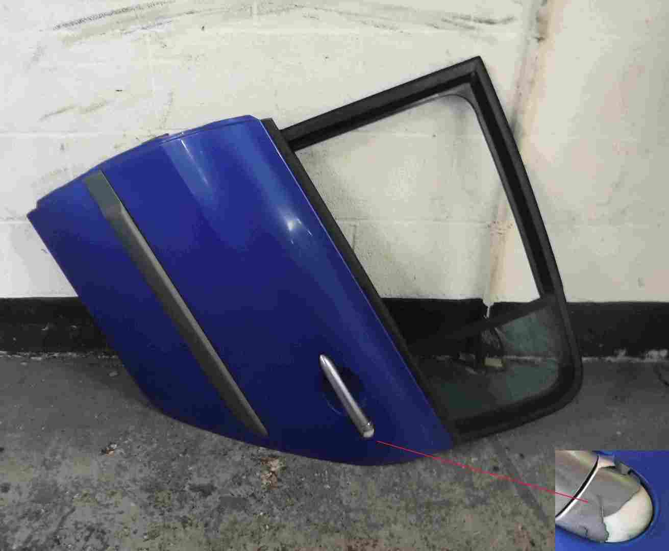 Renault Megane 2002-2008 Passenger NSR Rear Door Blue TEI45 TE145