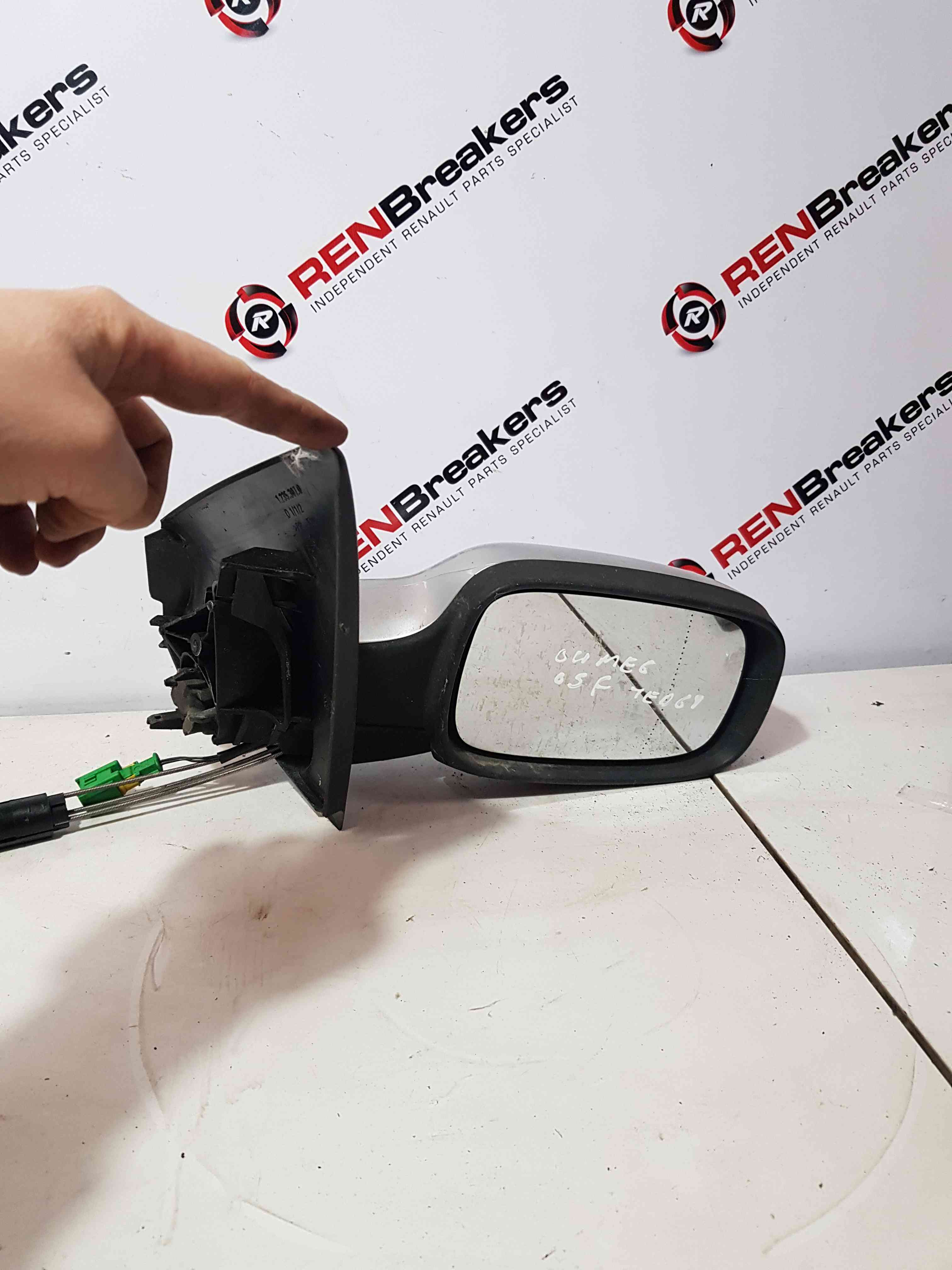 Thumb 7 Renault Megane 2002-2008 Passenger Ns Wing Mirror Silver Ted69 Manual