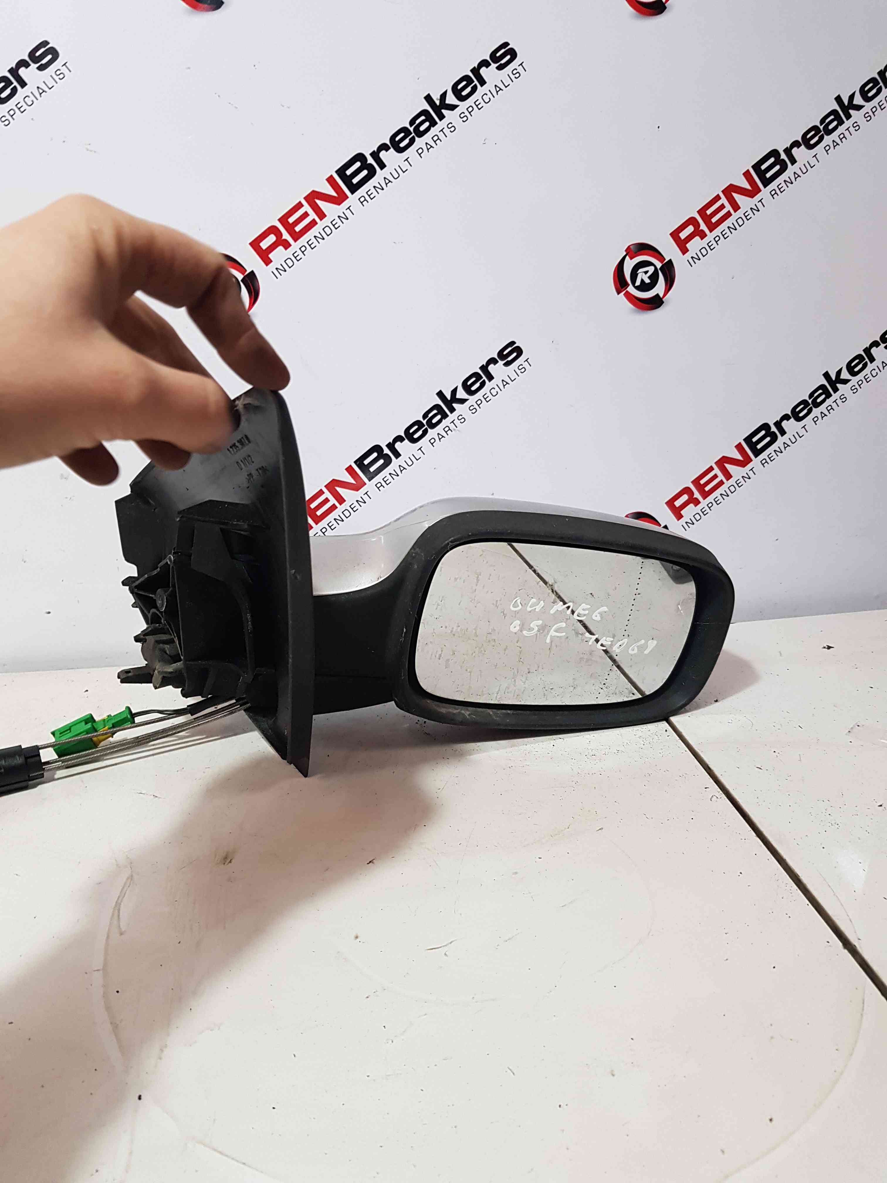 Thumb 8 Renault Megane 2002-2008 Passenger Ns Wing Mirror Silver Ted69 Manual