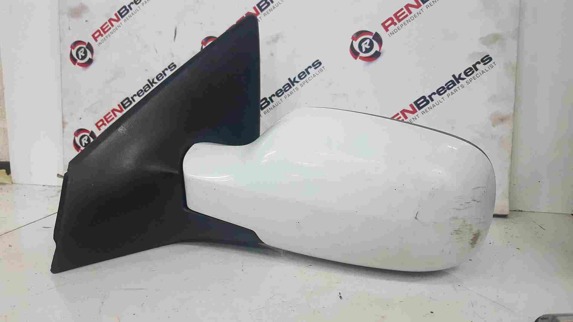 Thumb 2 Renault Megane 2002-2008 Passenger Ns Wing Mirror White Ov369 Scuffed
