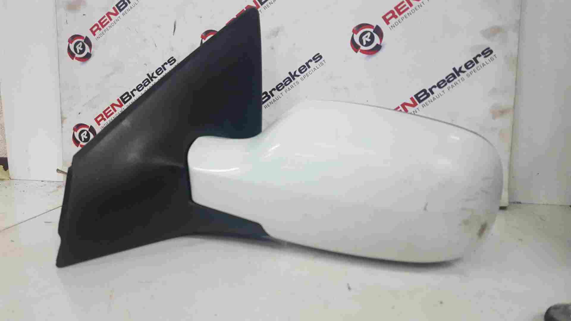 Renault Megane 2002-2008 Passenger Ns Wing Mirror White Ov369 Scuffed