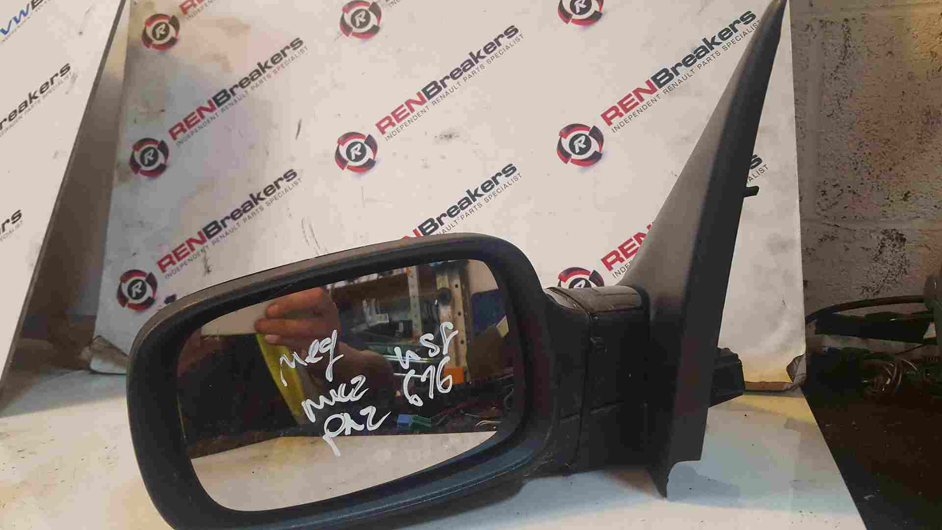 Renault Megane 2003-2009 Passenger Ns Wing Mirror Black 676