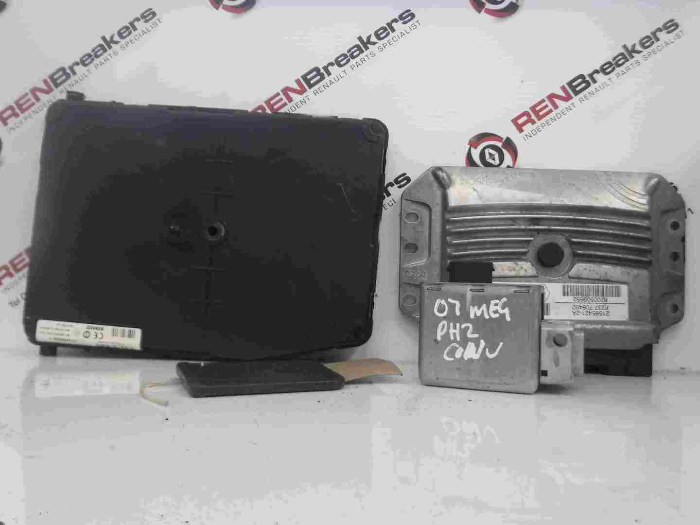 Renault Megane 2006-2008 1.6 16v ECU SET UCH BCM Immobiliser + Key Card