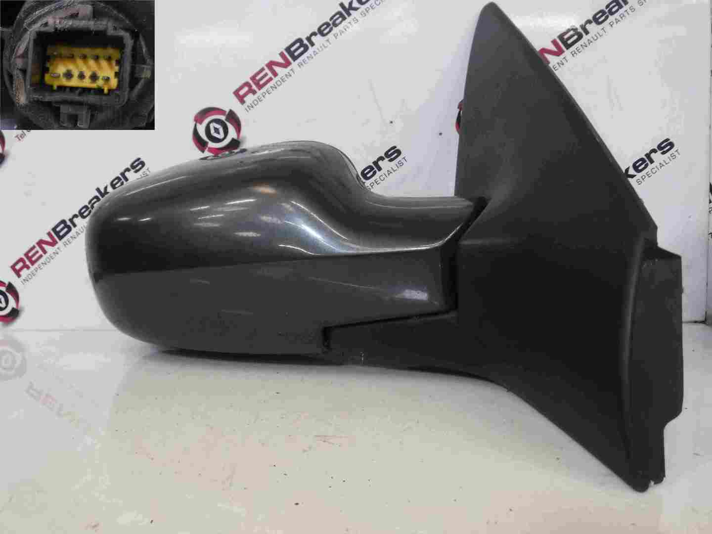 Renault Megane 2006-2008 Drivers OS Wing Mirror Grey TEB66