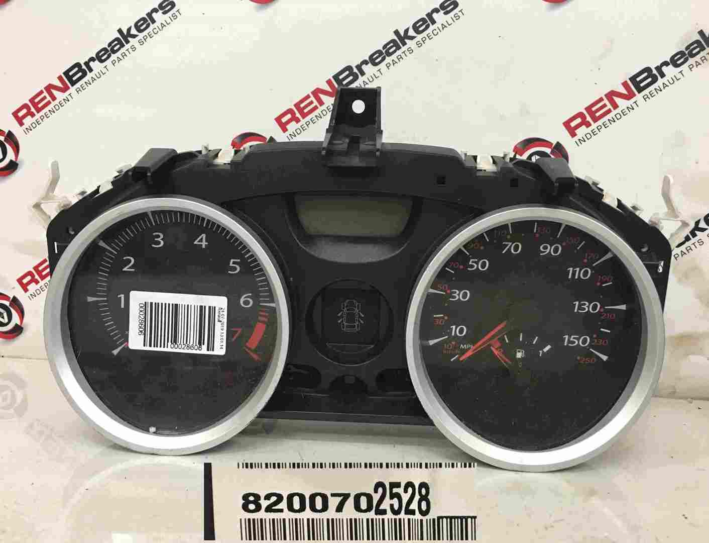 Renault Megane 2006-2008 Instrument Panel Dials Gauges Clocks 110K 8200702528