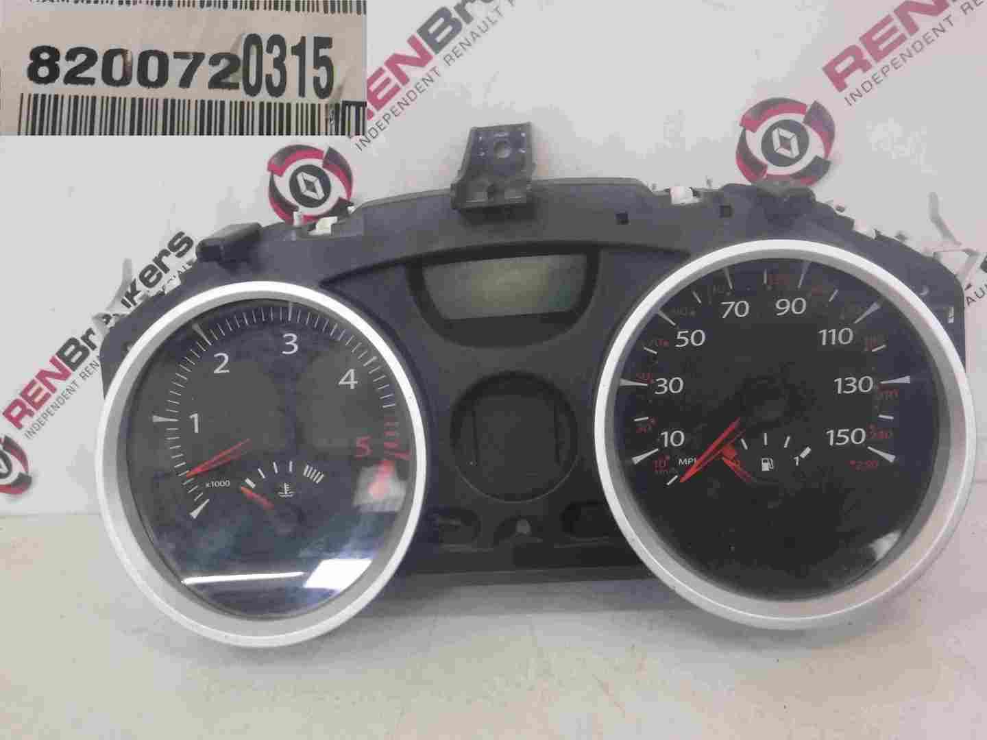 Renault Megane 2006-2008 Instrument Panel Dials Gauges Clocks 8200720315