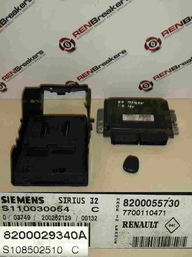 Renault Megane Convertible 1999-2002 1.6 16v ECU Set Kit UCH BCM + Key Fob