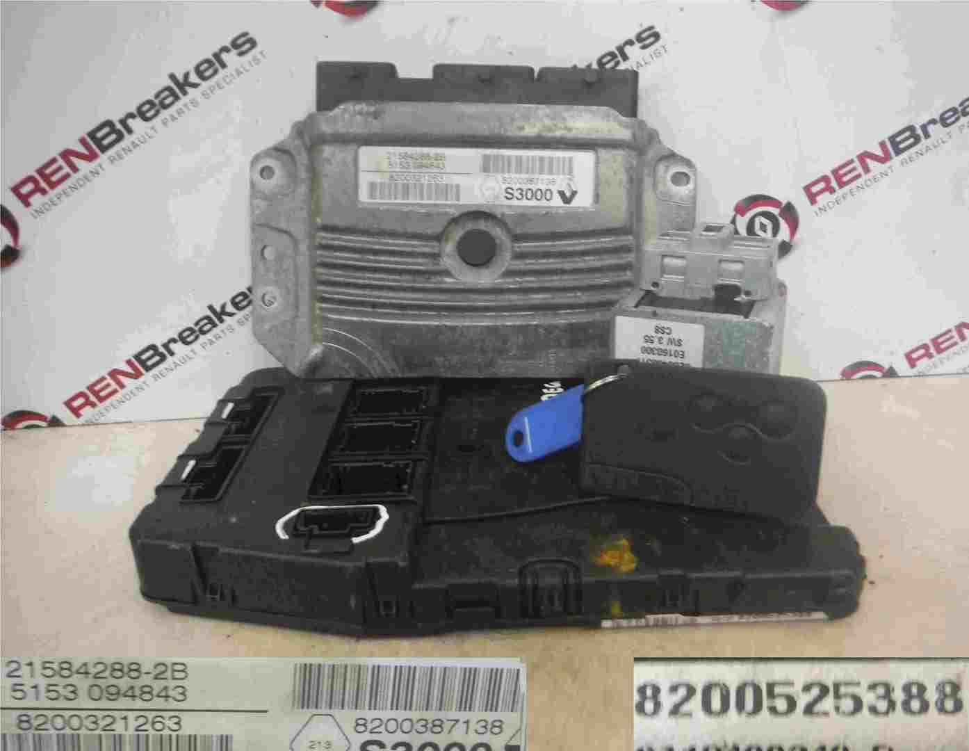 Renault Megane Convertible 2002-2008 1.6 16v ECU SET UCH BCM Immobiliser   Key