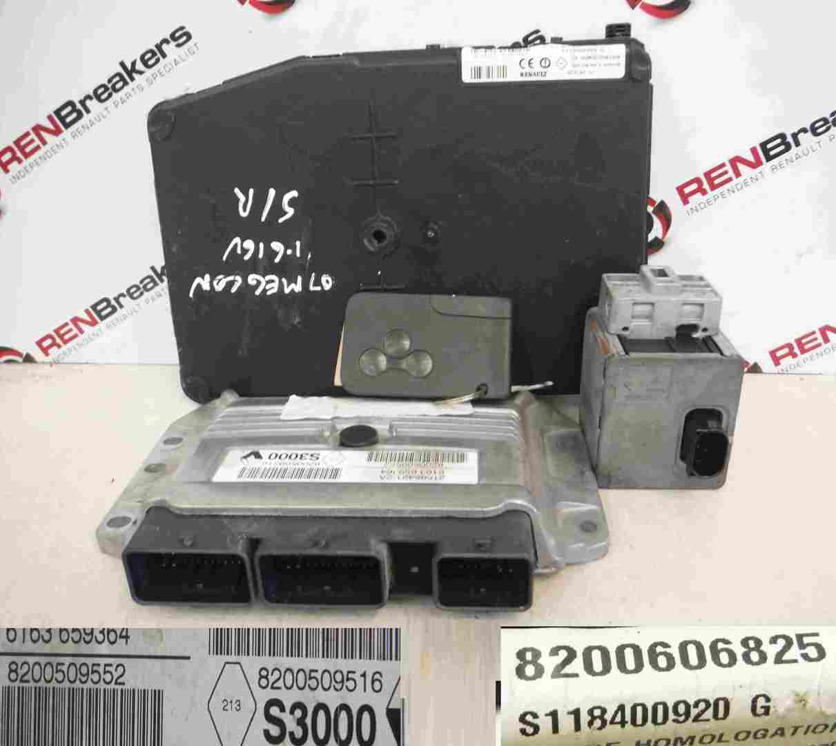 Renault Megane Convertible 2002-2008 1.6 16v ECU SET UCH Immobiliser   Key SR
