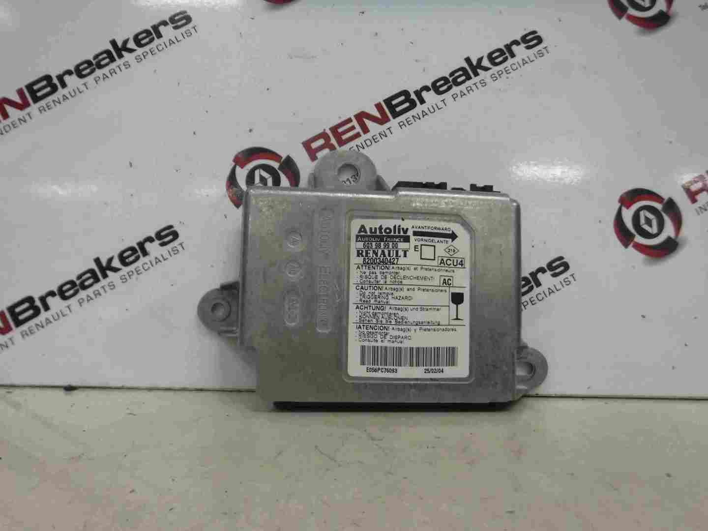 Renault Megane Convertible 2002-2008 Airbag ECU Module Computer