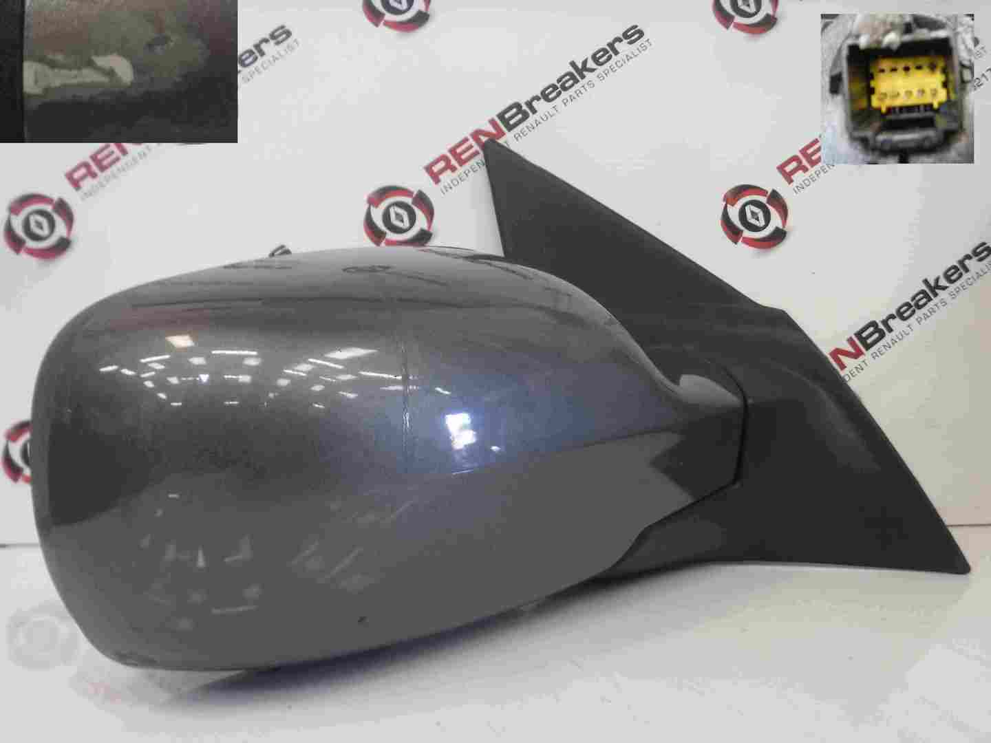 Renault Megane Convertible 2002-2008 Drivers OS Wing Mirror Grey 603