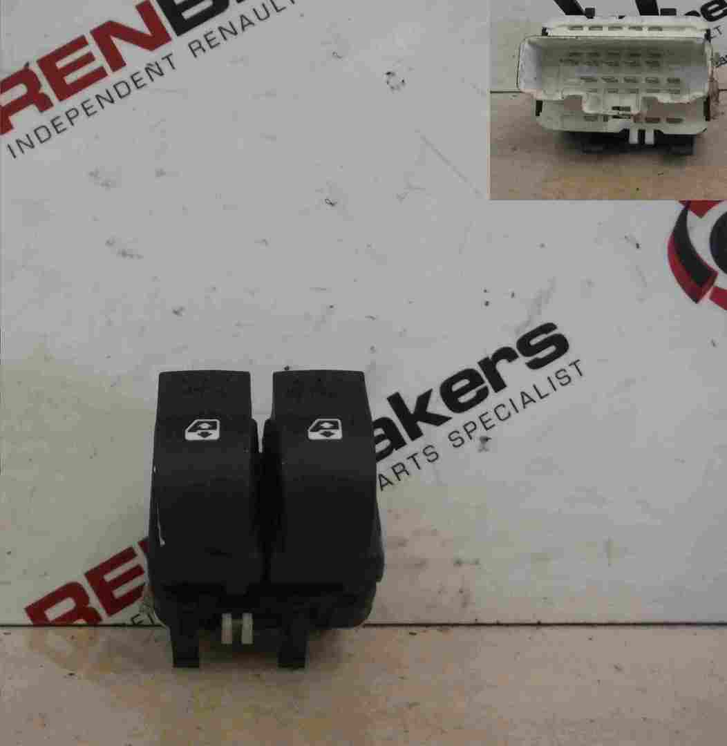 Renault Megane Convertible 2002-2008 Drivers OSF Front Window Switch Dual White