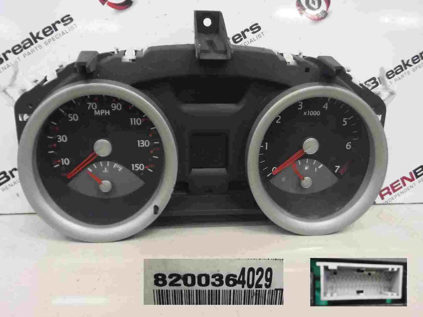 Renault Megane 2002-2008 Instrument Panel Dials Gauges Speedo 102K 8200364029