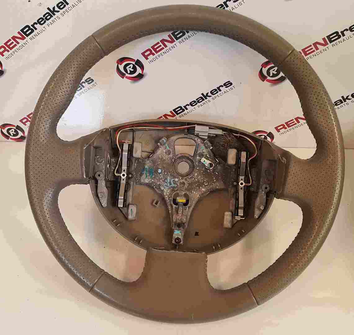 Renault Megane Convertible 2002-2008 Leather Beige Steering Wheel