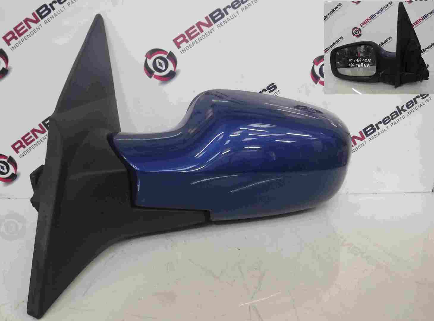 Renault Megane Convertible 2002-2008 Passenger NS Wing Mirror Blue TERNA