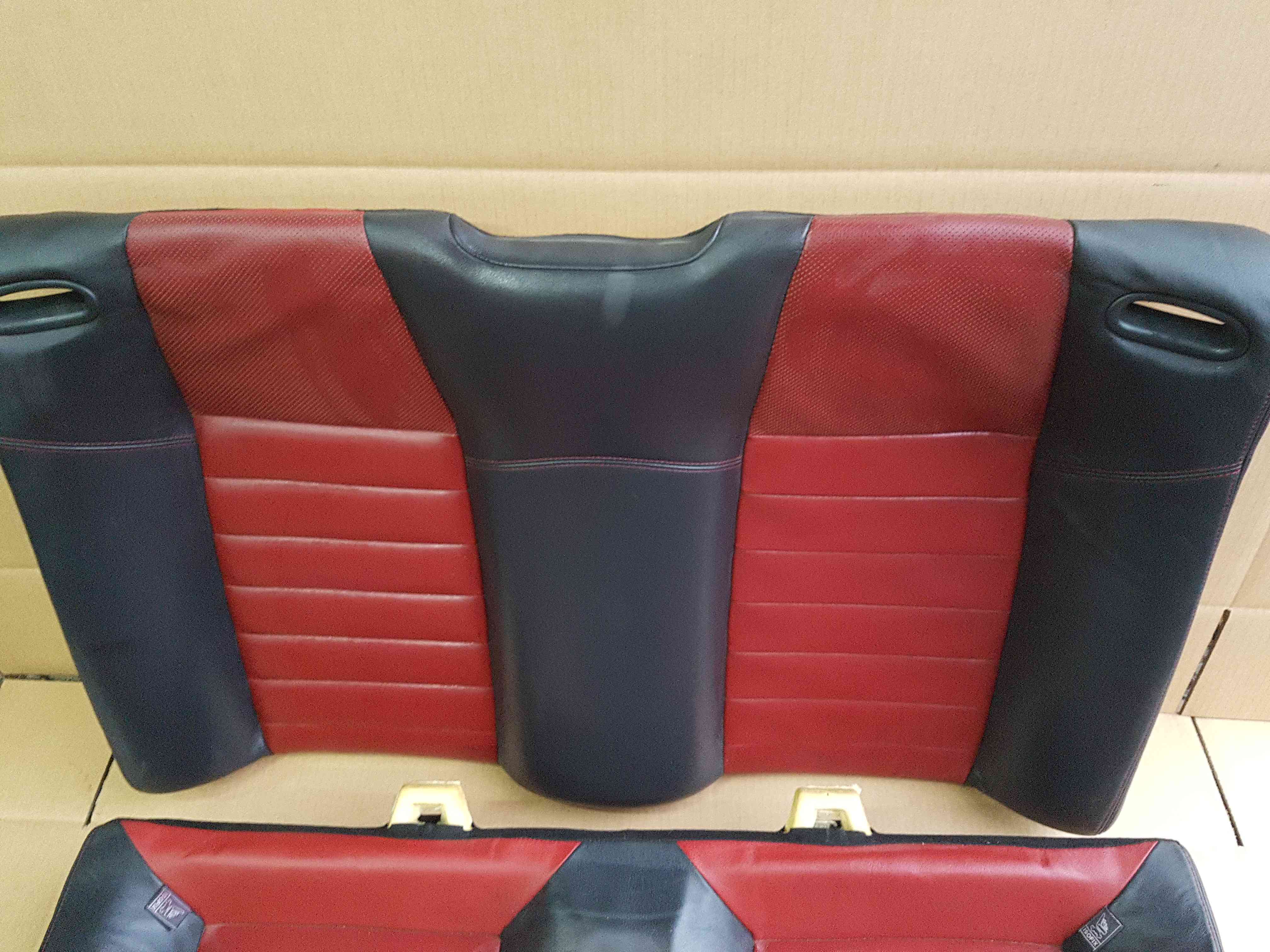 Thumb 3 Renault Megane Convertible 2002-2008 Rear Leather Seat Cushion Bulster RED Black