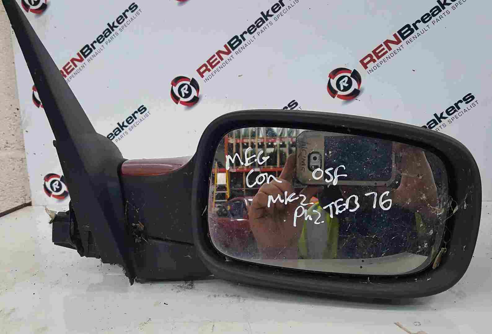 Thumb 3 Renault Megane Convertible MK2 2002-2008 Drivers OS Wing Mirror Red TEB76