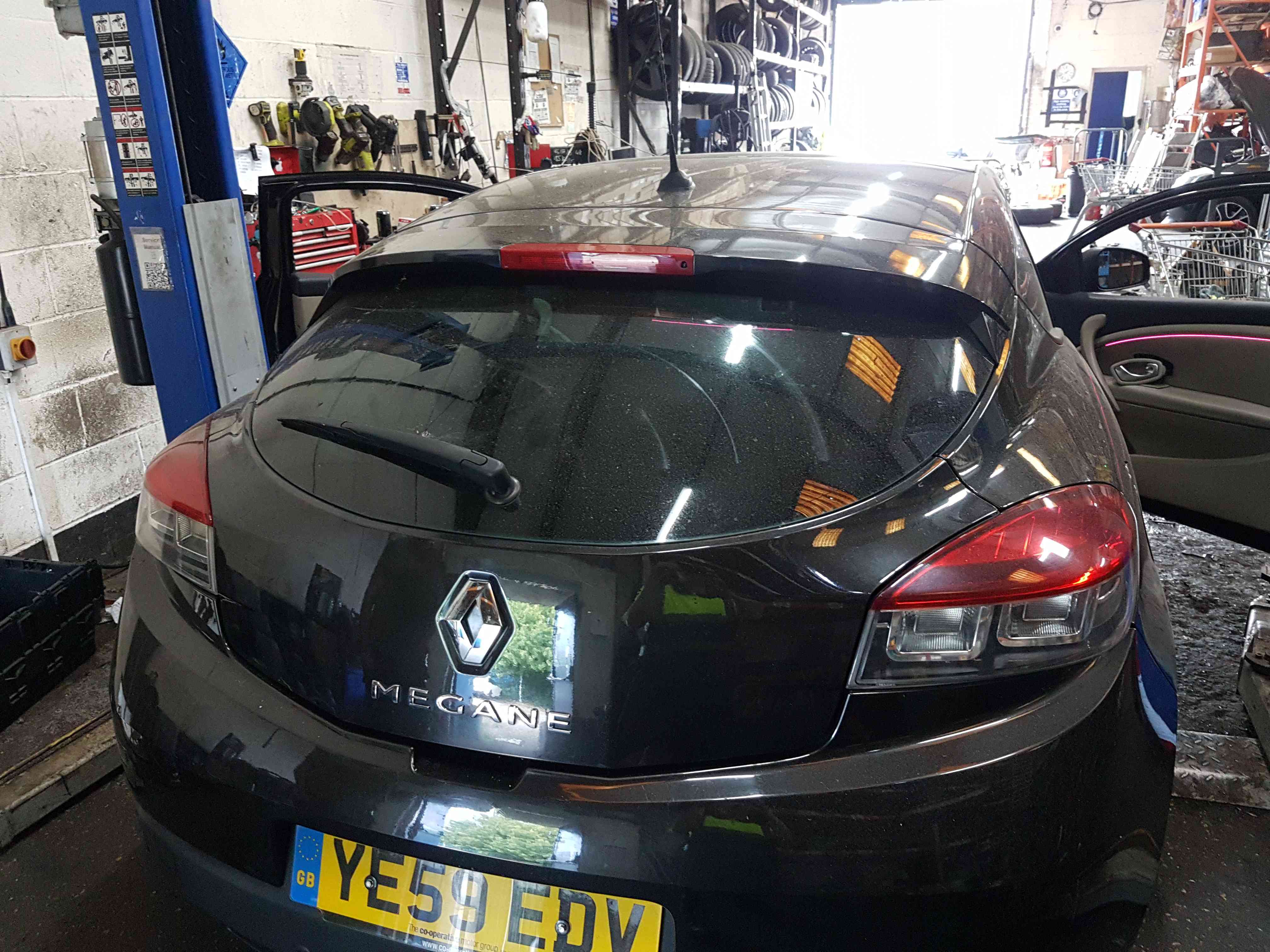 Thumb 8 Renault Megane Coupe 2008-2012 Rear Boot Tailgate Black 676