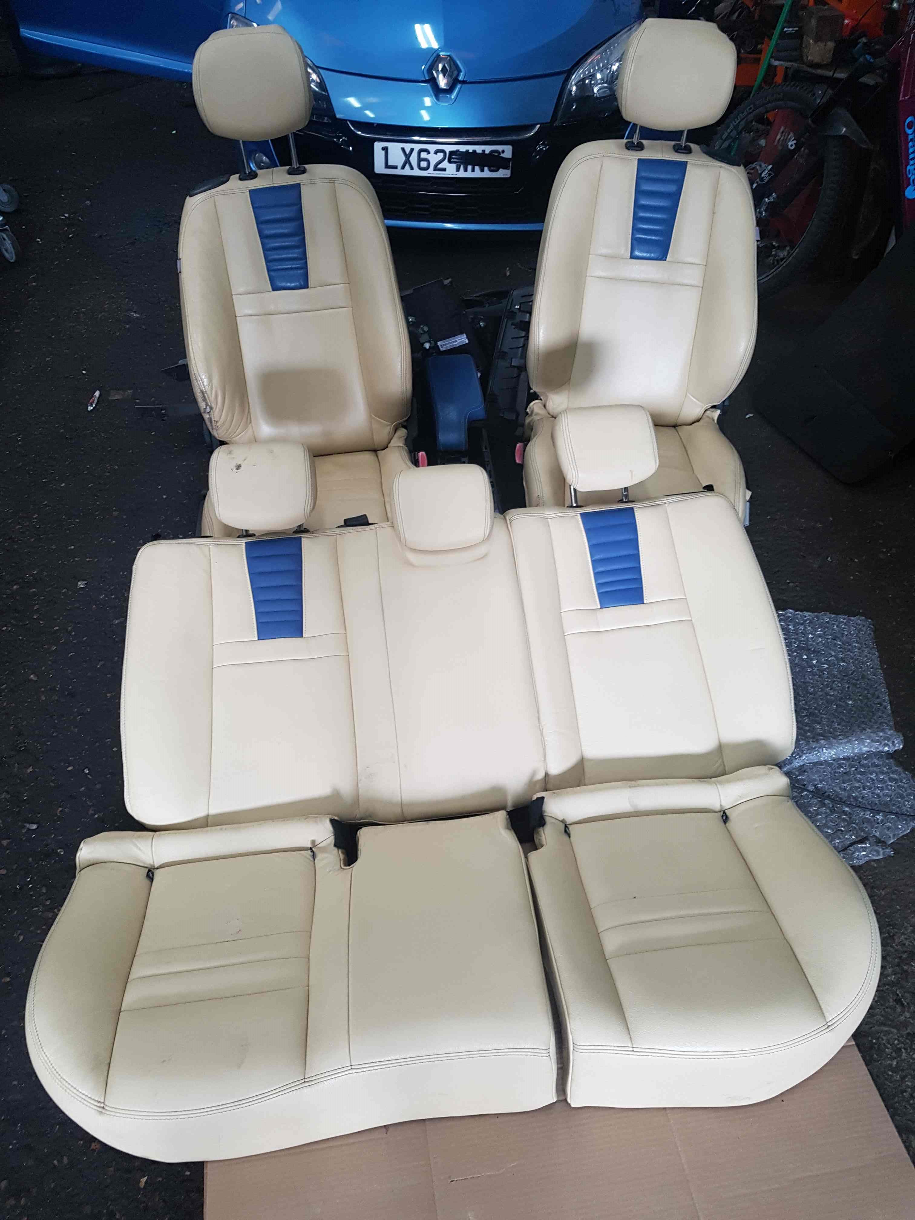 Renault Megane Coupe MK3 2008-2016 Full Interior Seats Beige + Blue Leather 3Dr