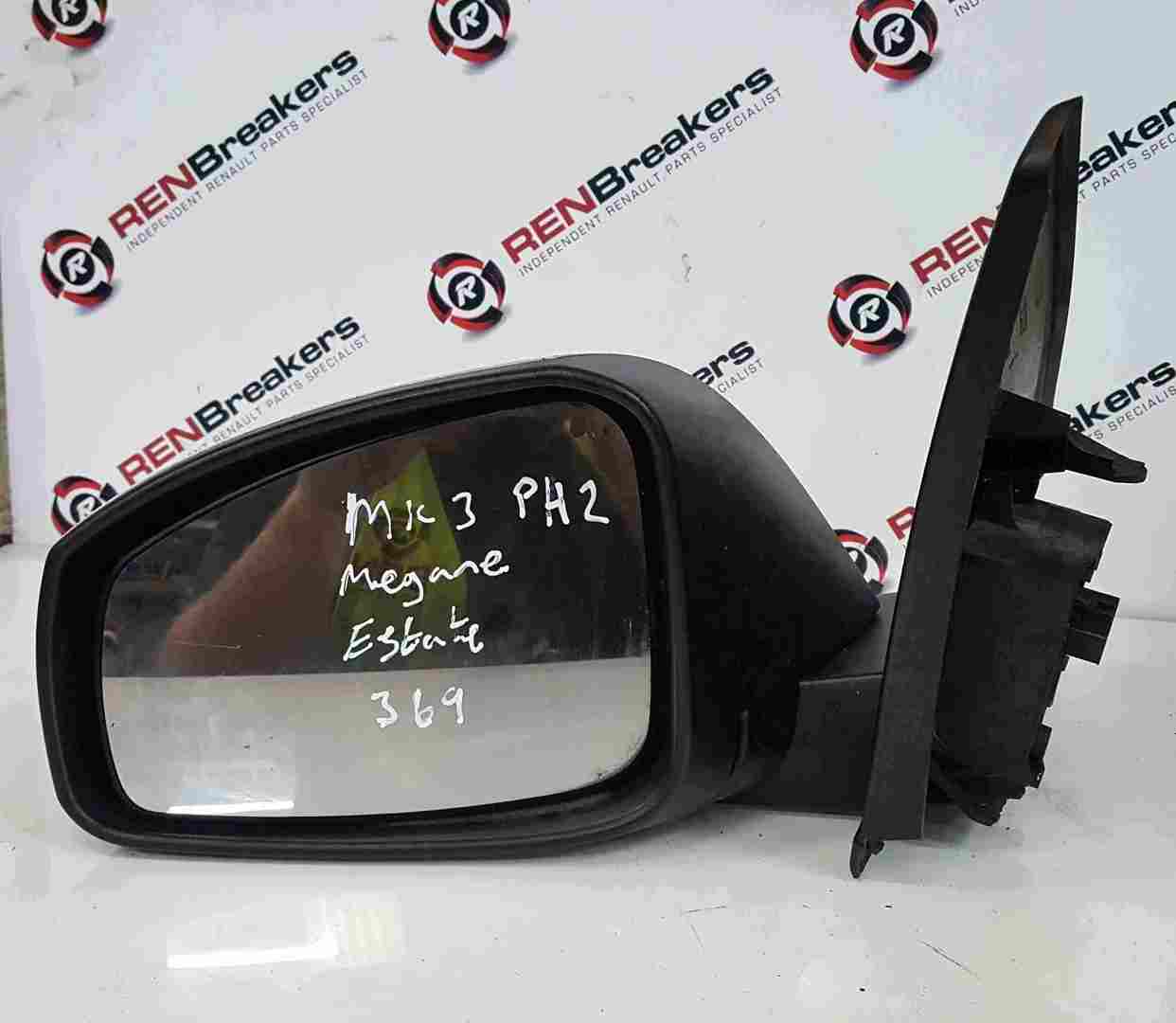Thumb 3 Renault Megane Estate MK3 2008-2016 Passenger NS Wing Mirror White 369