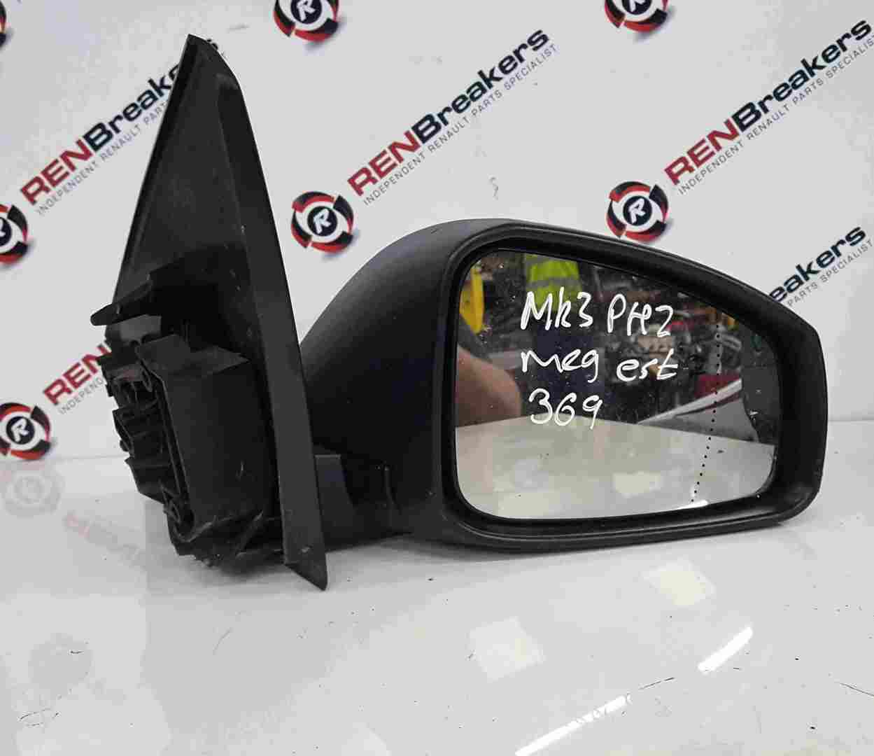 Thumb 2 Renault Megane Hatch MK3 2008-2016 Drivers Os Wing Mirror White 369