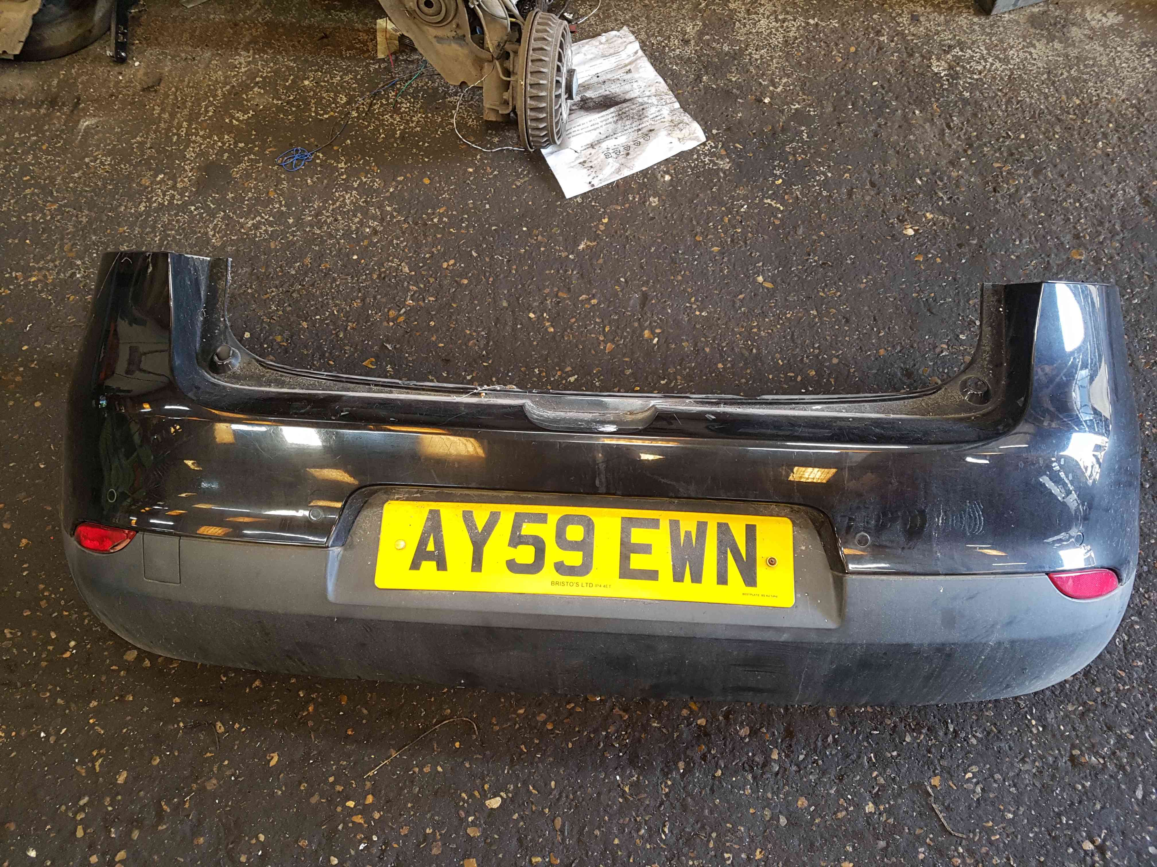 Thumb 2 Renault Megane Hatchback MK3 2008-2012 Rear Bumper Black 676 + Parking Sensors
