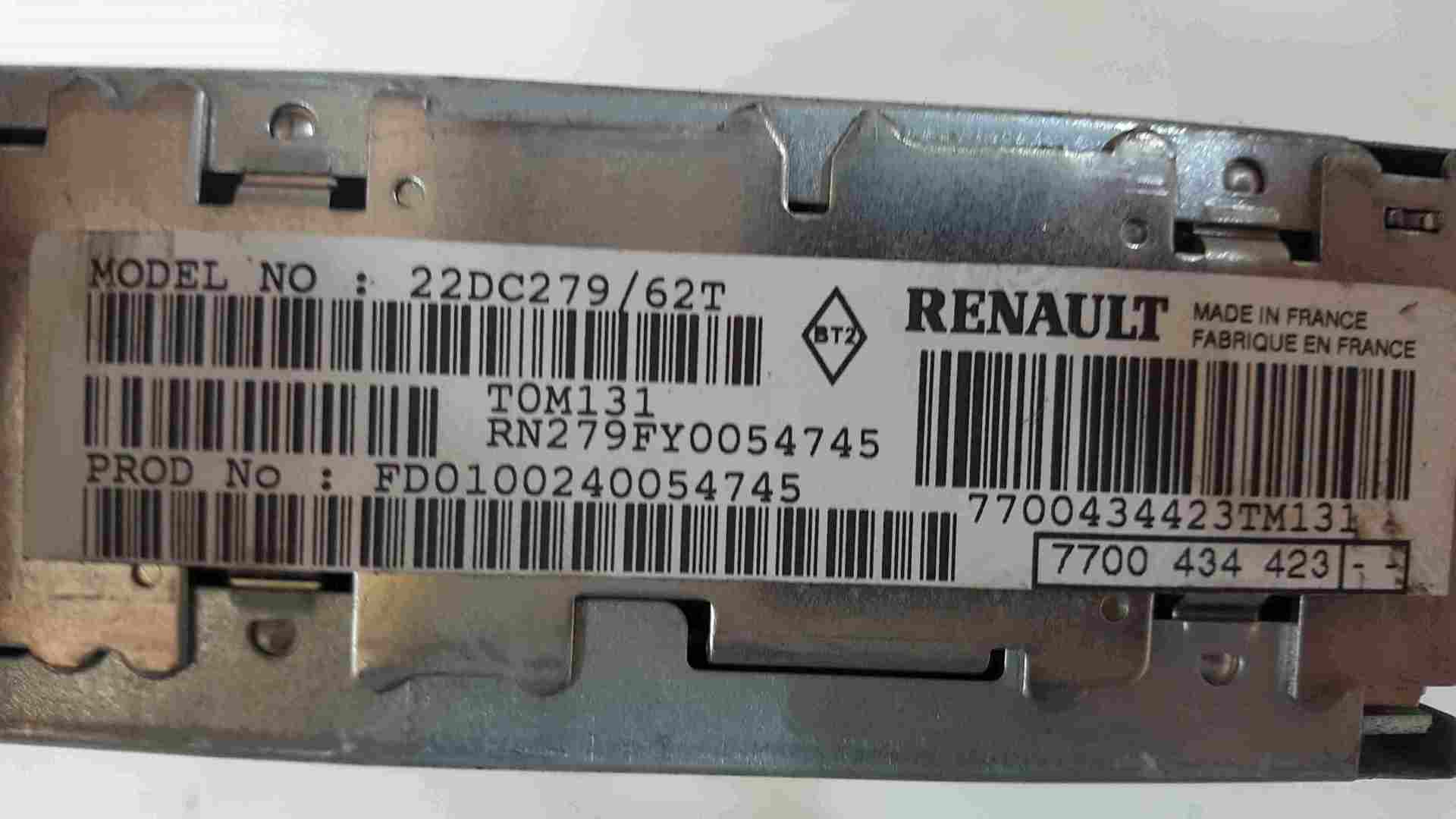 Thumb 2 Renault Megane MK1 1999-2002 Radio Cd Player Tuner List + Code 7700434423