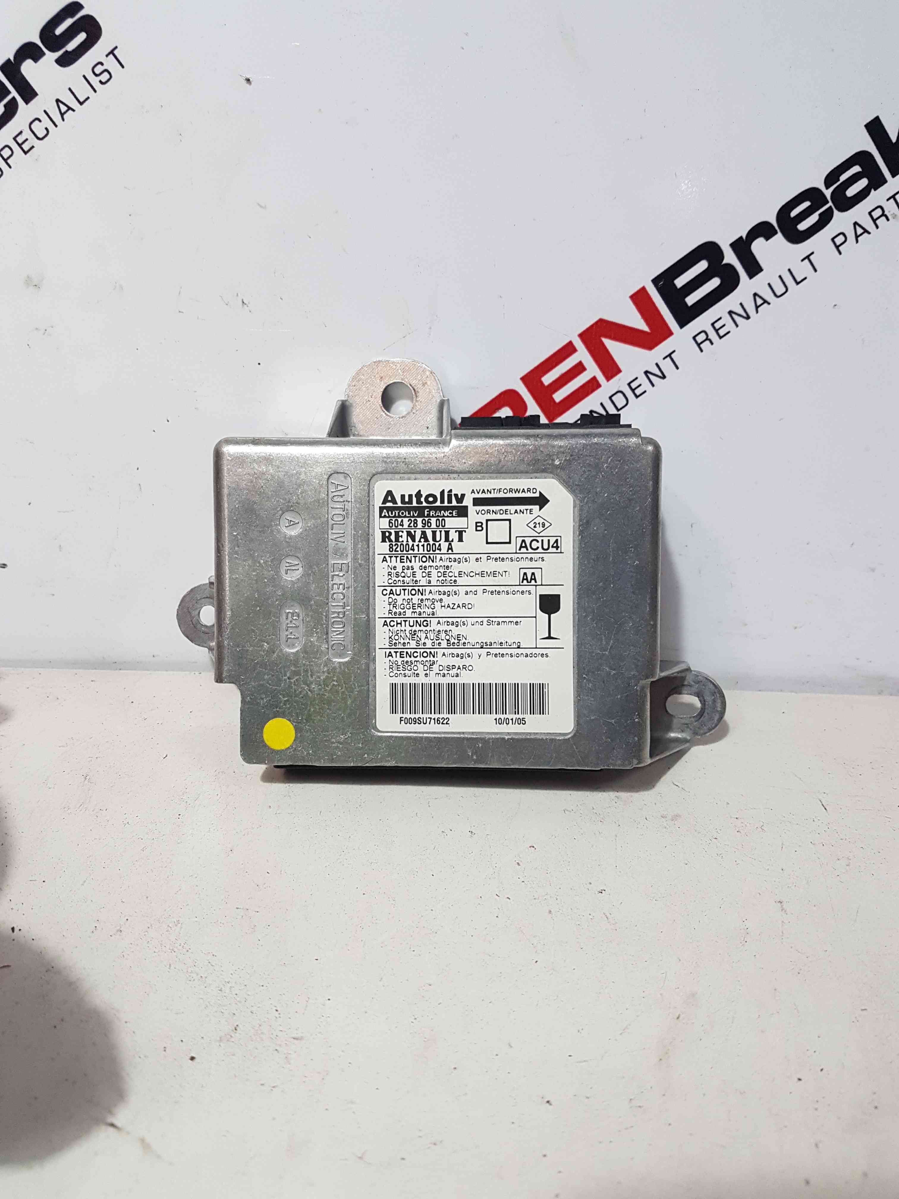 Thumb 6 Renault Megane MK2 2002-2006 Airbag ECU Module 8200411004