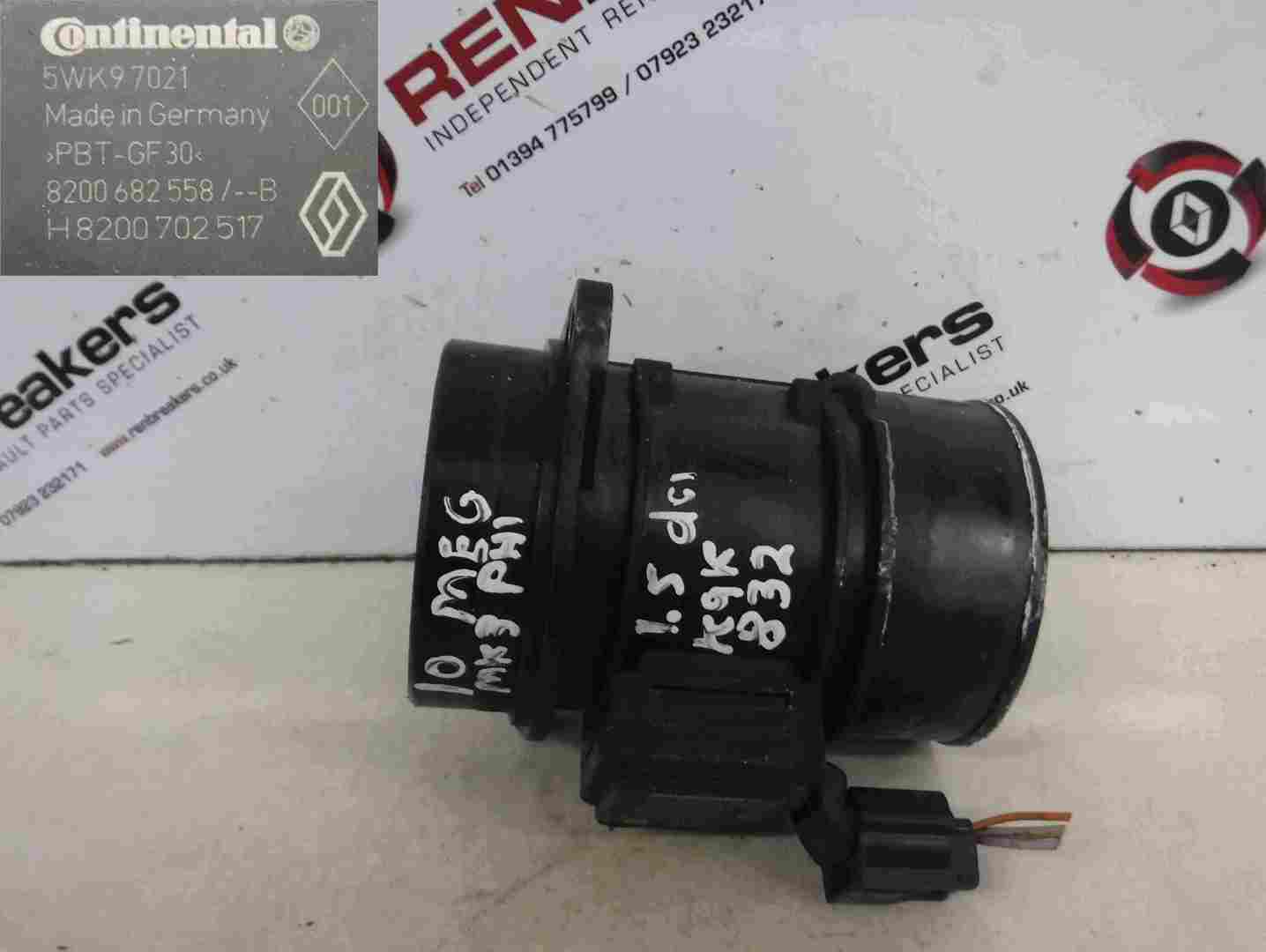 Renault Megane MK3 2008-2014 1.5 dCi Airbox Filter Air Flow Mass Sensor