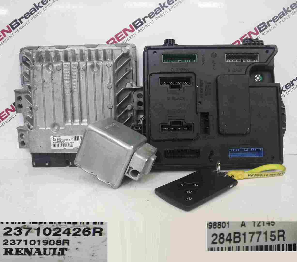 Renault Megane MK3 2008-2014 1.5 dCi ECU SET UCH BCM Steering Lock + Key Card