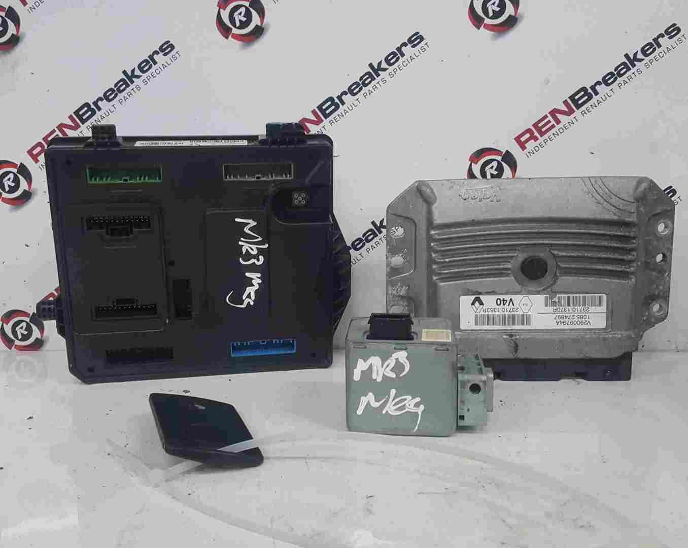 Renault Megane MK3 2008-2014 1.6 16v ECU SET UCH BCM Immobiliser + Key Card