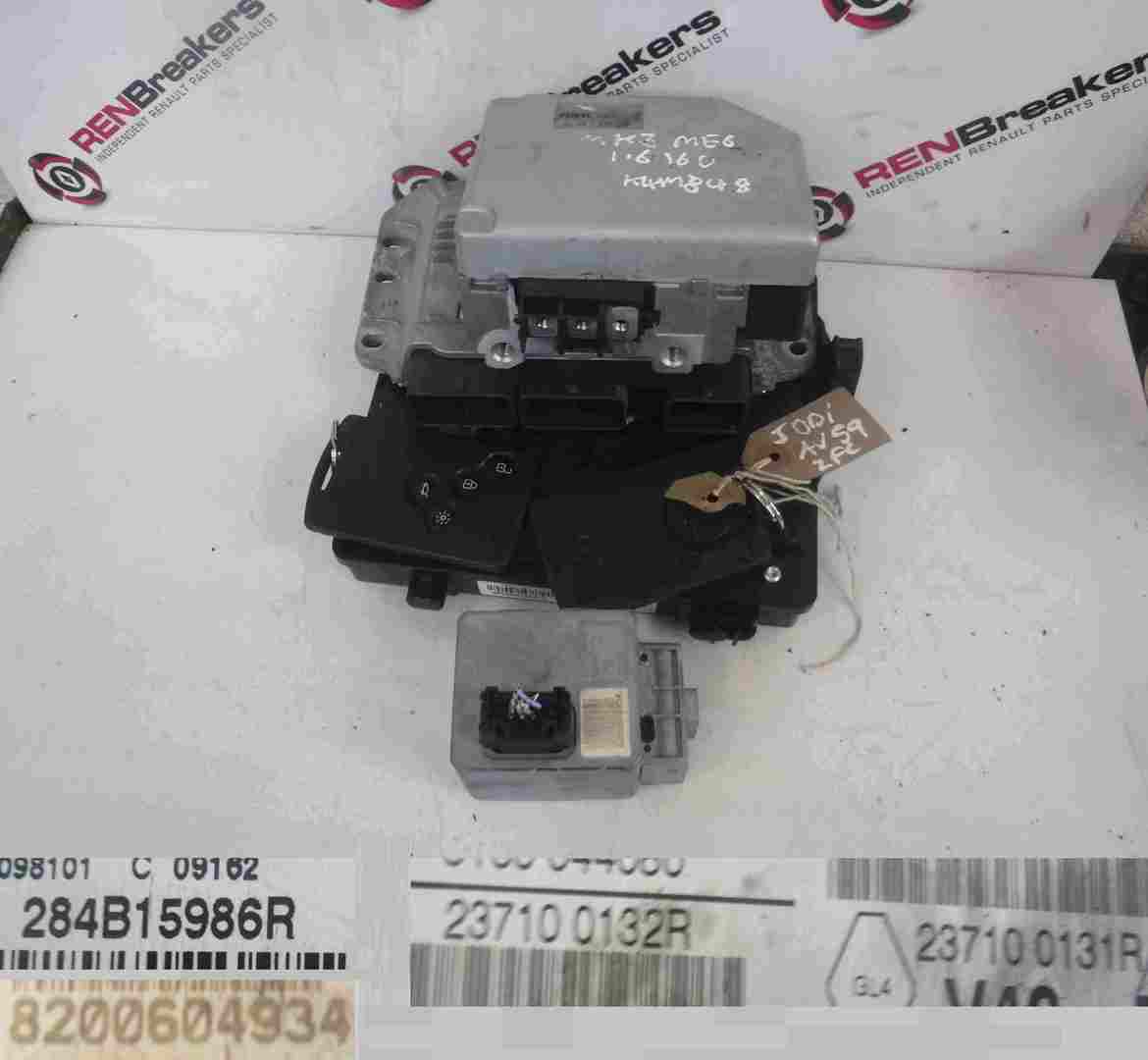 Renault Megane MK3 2008-2014 1.6 16v ECU SET UCH Steering Lock + 2 Key Cards