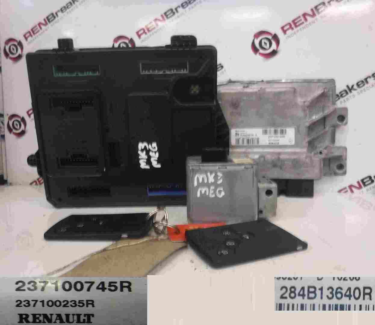 Renault Megane MK3 2008-2014 2.0 16v ECU SET UCH BCM Steering Lock + Key Card